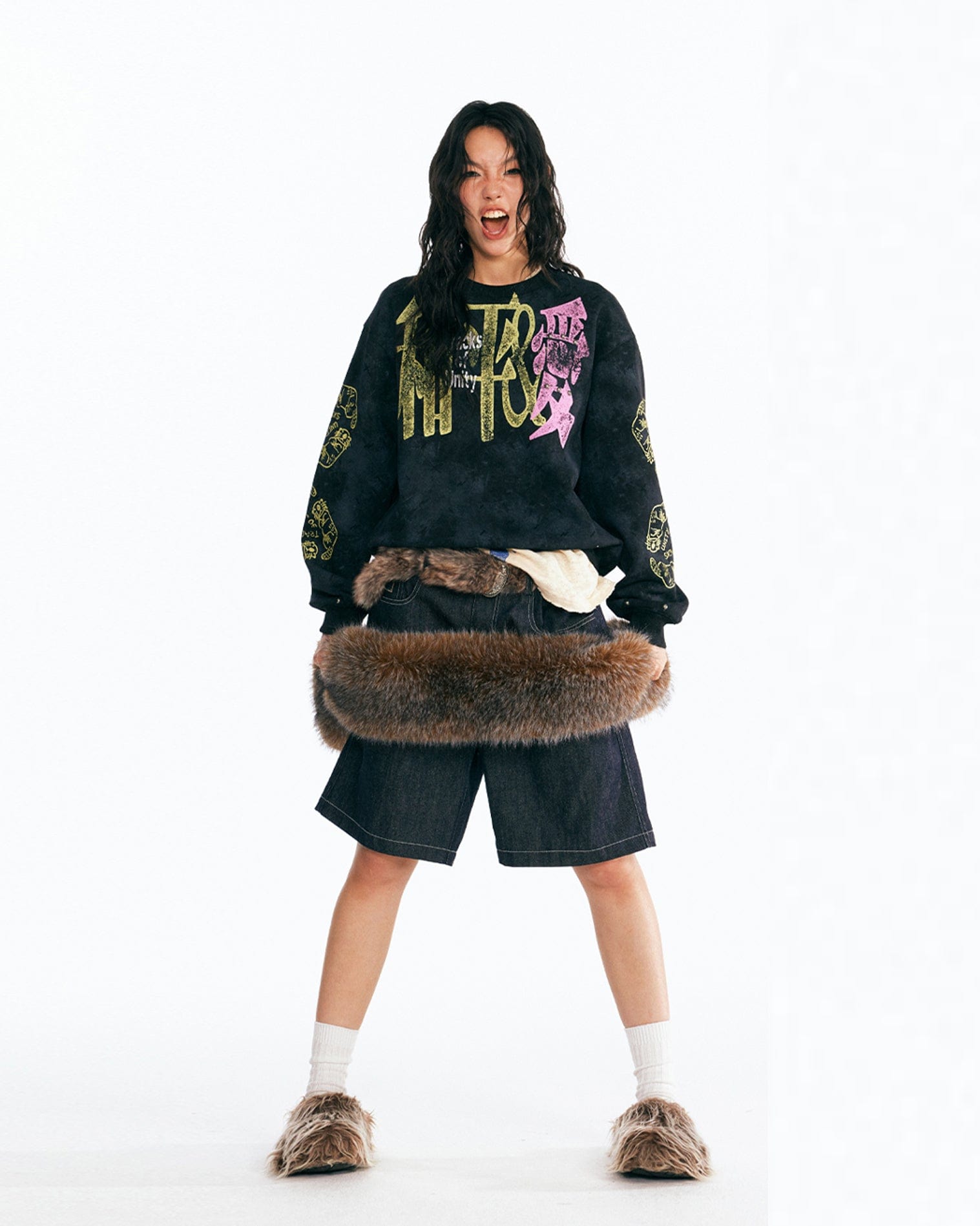 1997 POSTOFFICE Peaceful Love Tie-Dye Sweatshirt