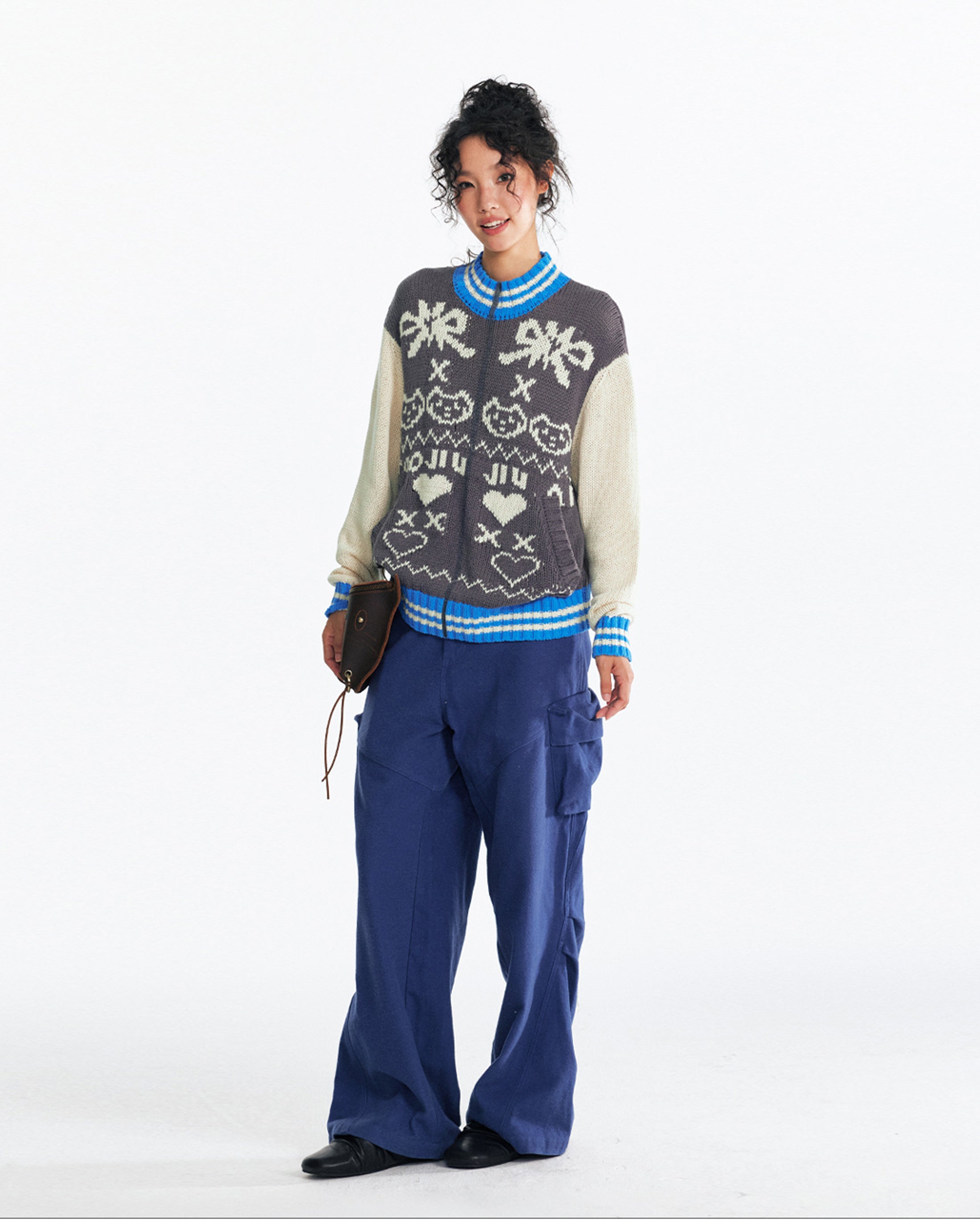 1997 POSTOFFICE Fair Isle Baseballr Sweater