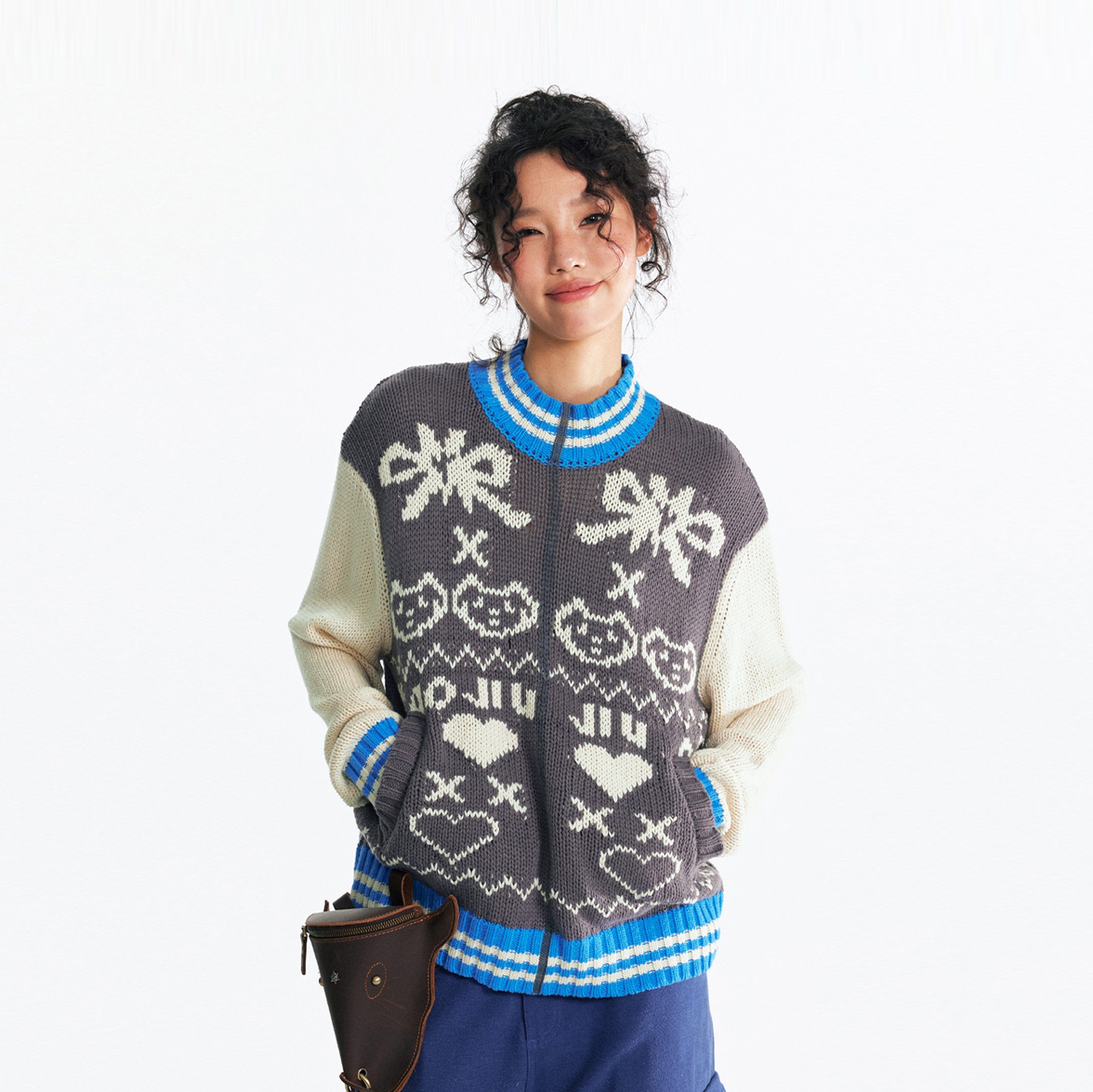 1997 POSTOFFICE Fair Isle Baseballr Sweater