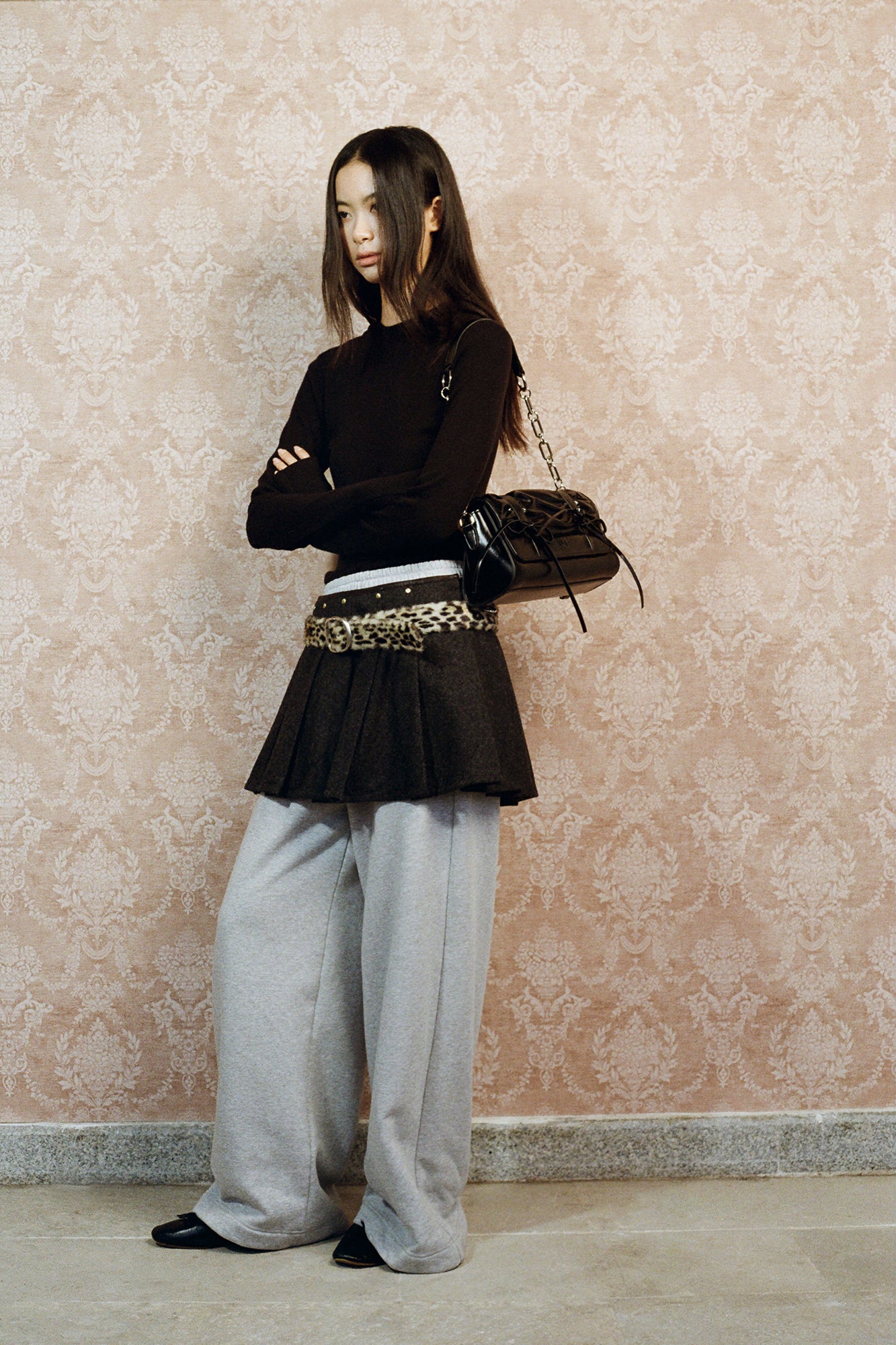 OINIMI Leopard Oval-Buckle Belt