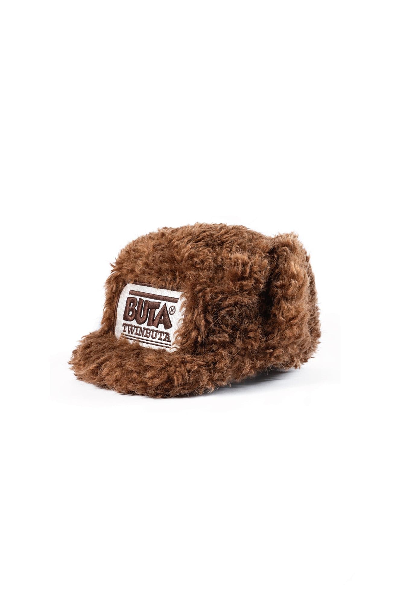 TWINBUTA Heart-Patch Faux Fur Trapper Hat