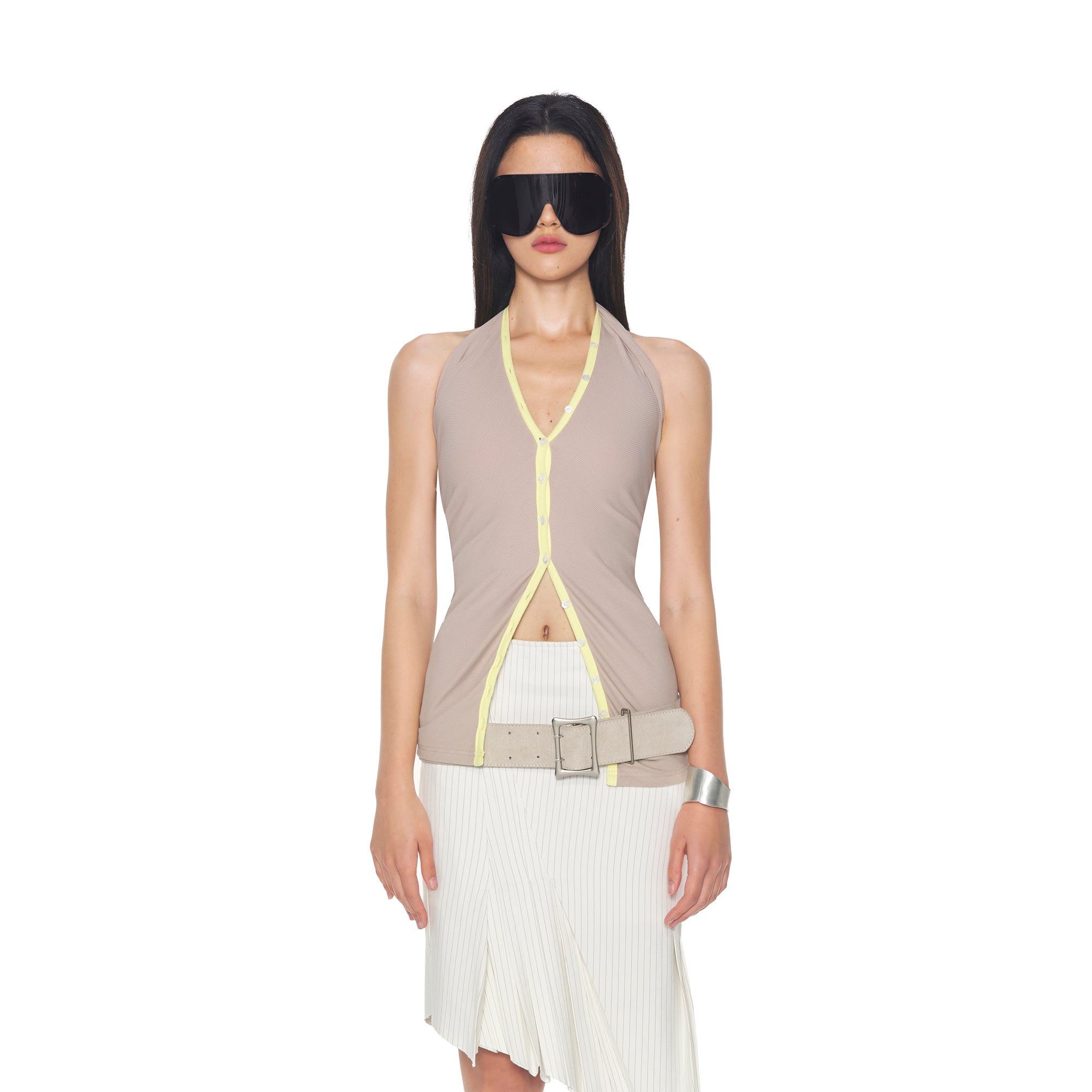 NEVER OFFEND L Angel Twist-Front Button Strapless Dress & Bolero Set