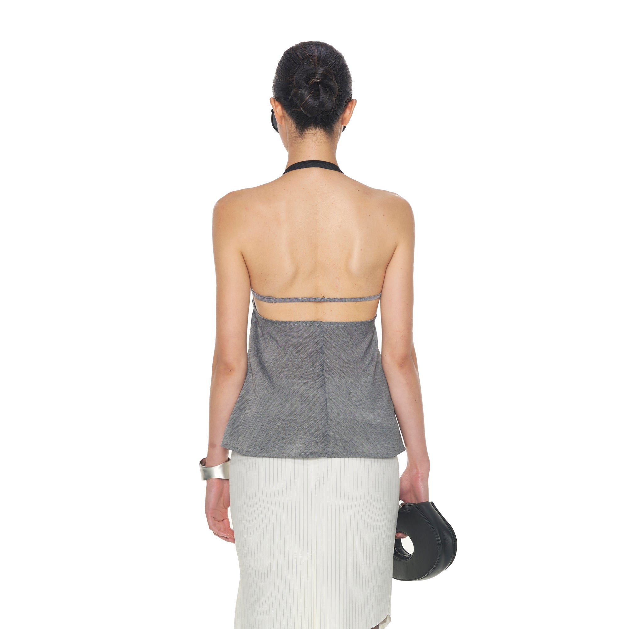 NEVER OFFEND L ANGEL V-Neck Tie-Back Halter Cami Top