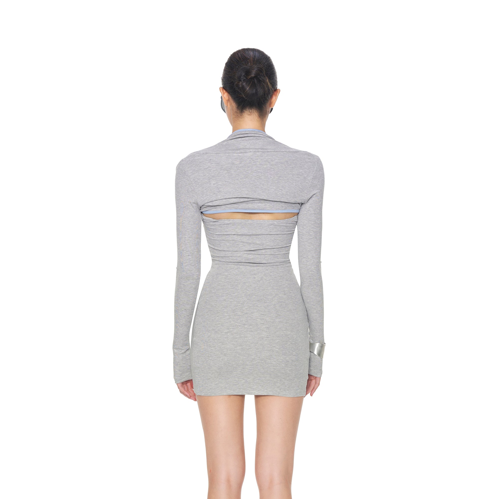 NEVER OFFEND L Angel Twist-Front Button Strapless Dress & Bolero Set