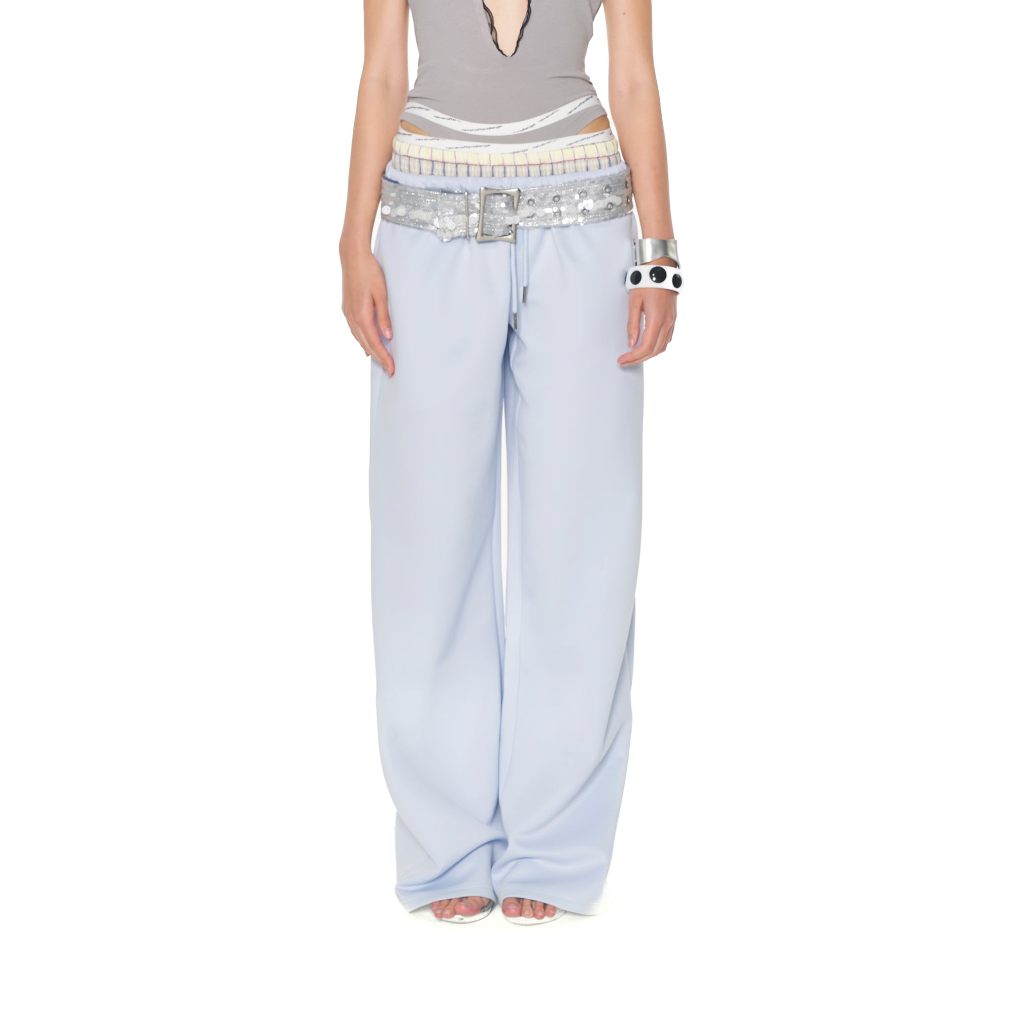 NEVER OFFEND L ANGEL Cropped Zip Hoodie Triple-Waist Plaid Set
