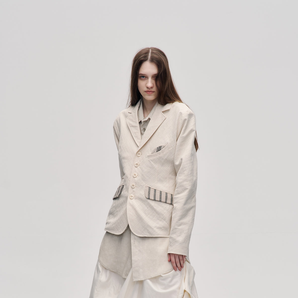 ILNya Nieternite Nifutur Reversible Spliced Notch-Lapel Jacket — square · front