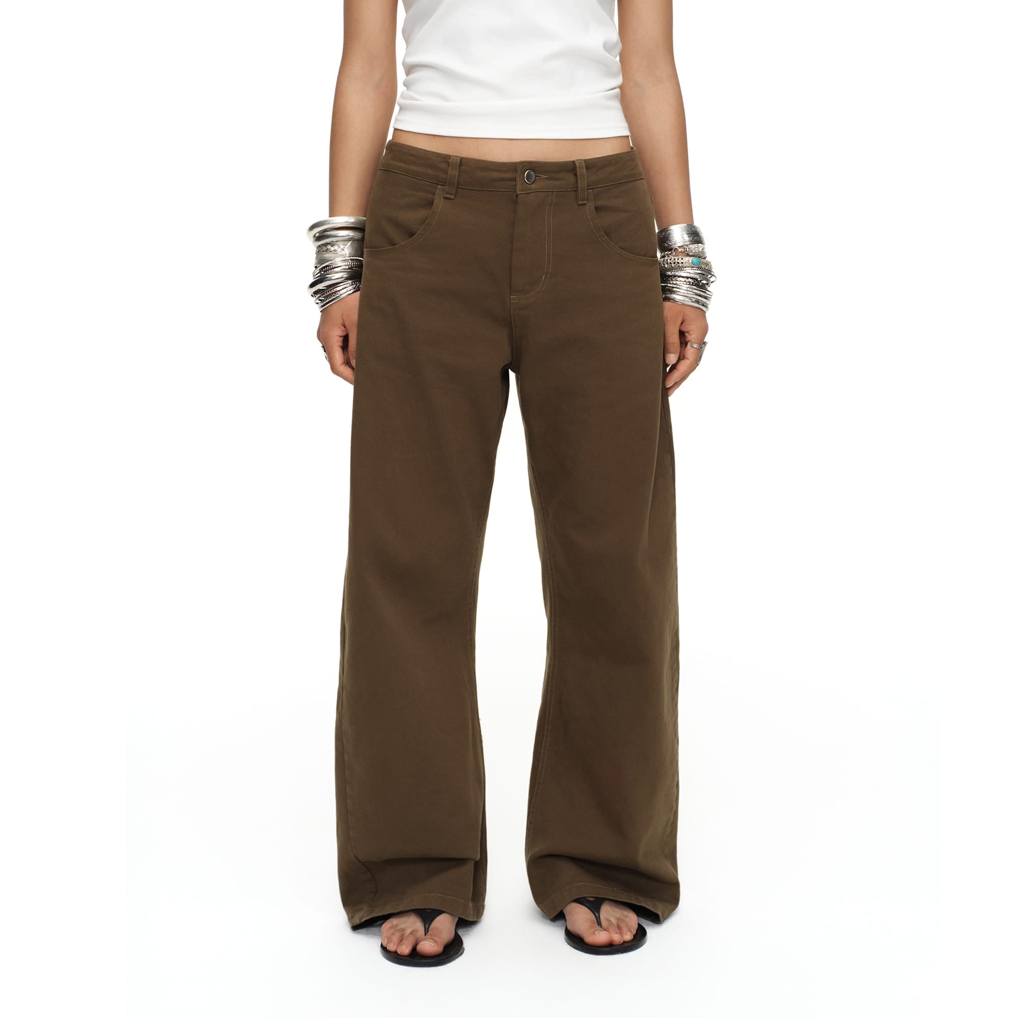 OINIMI Essential Wide-Leg Workwear Pants