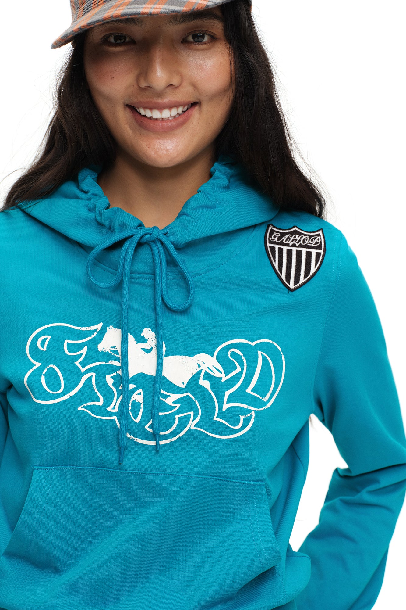 OINIMI Graffiti Graphic Crest-Patch Pullover Hoodie