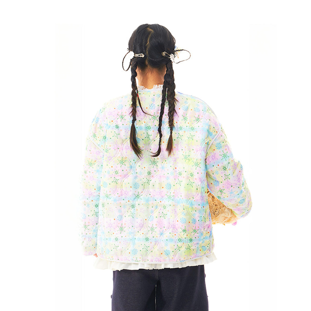 SILLYSIS Reversible Graphic Quilted Cotton-Padded Jacket