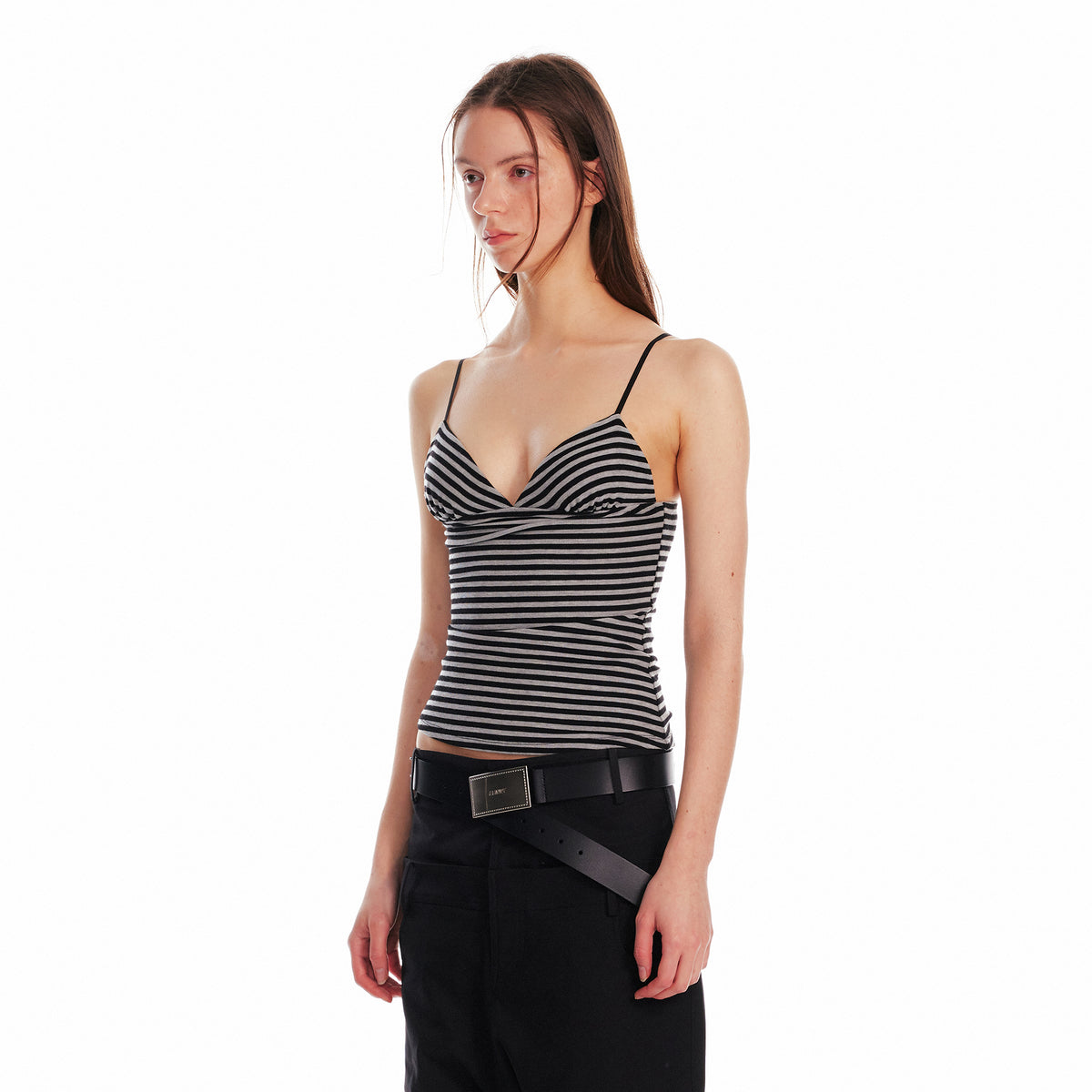 ALINNV STUDIO Striped V-Neck Cami Top