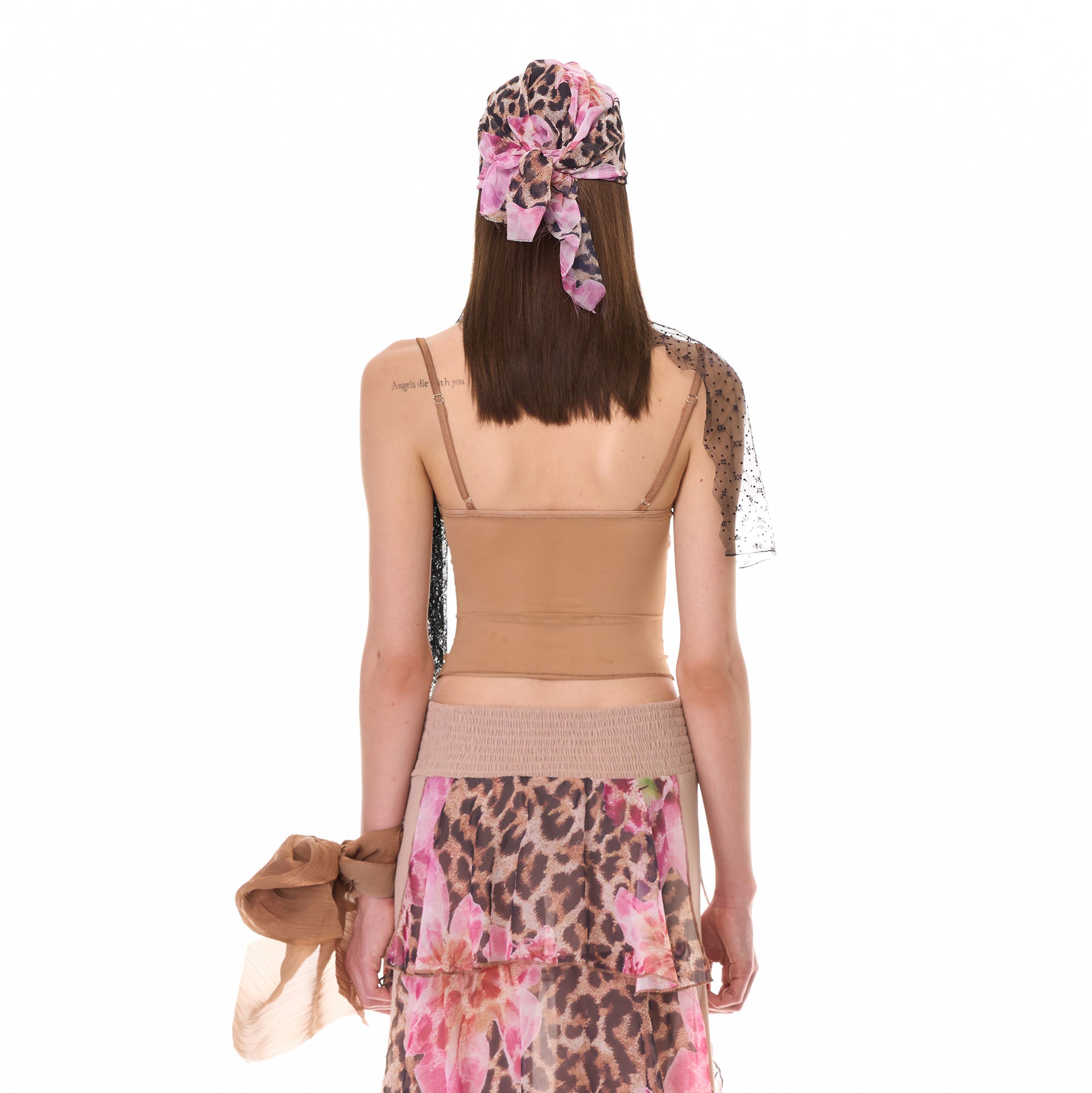 NEVER OFFEND L ANGEL Sheer Corset Cami Top