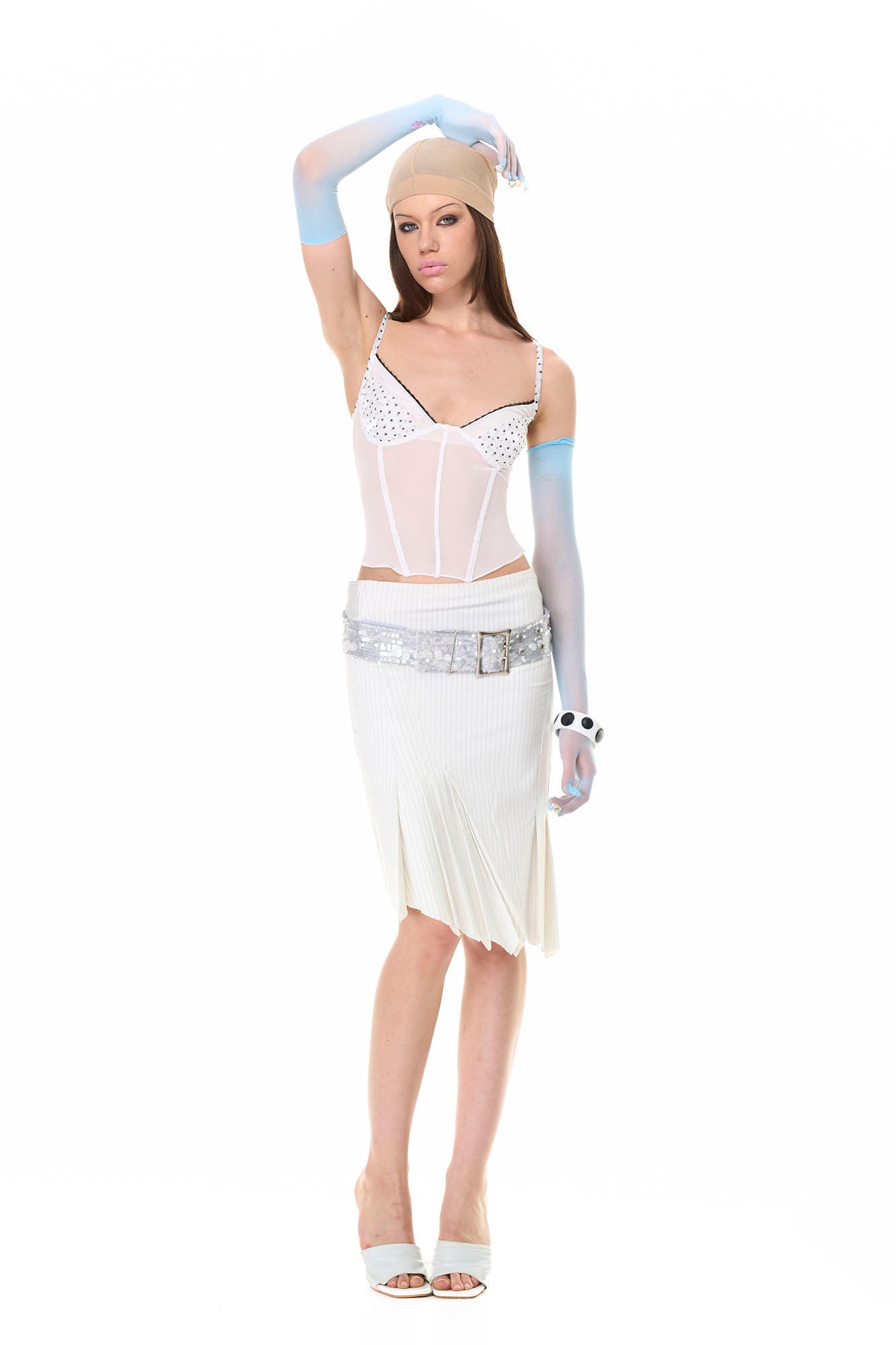 NEVER OFFEND L ANGEL Sheer Corset Cami Top