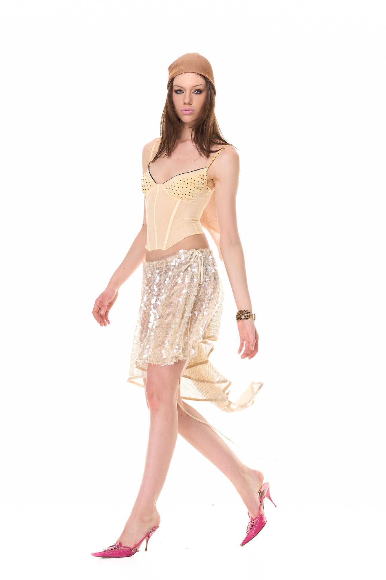 NEVER OFFEND L ANGEL Sheer Corset Cami Top