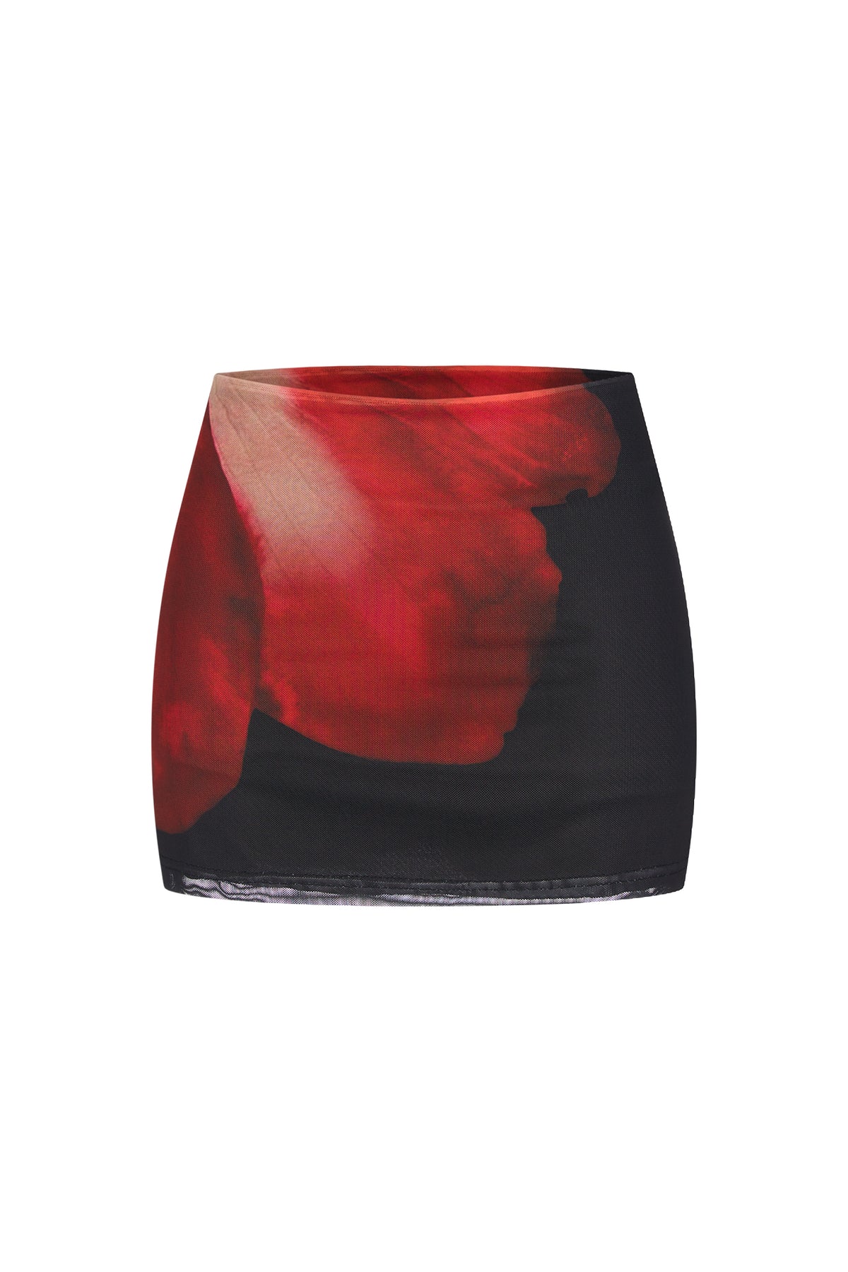 HIIMDAI Asymmetrical Floral Keyhole Top & Mini Skirt Set
