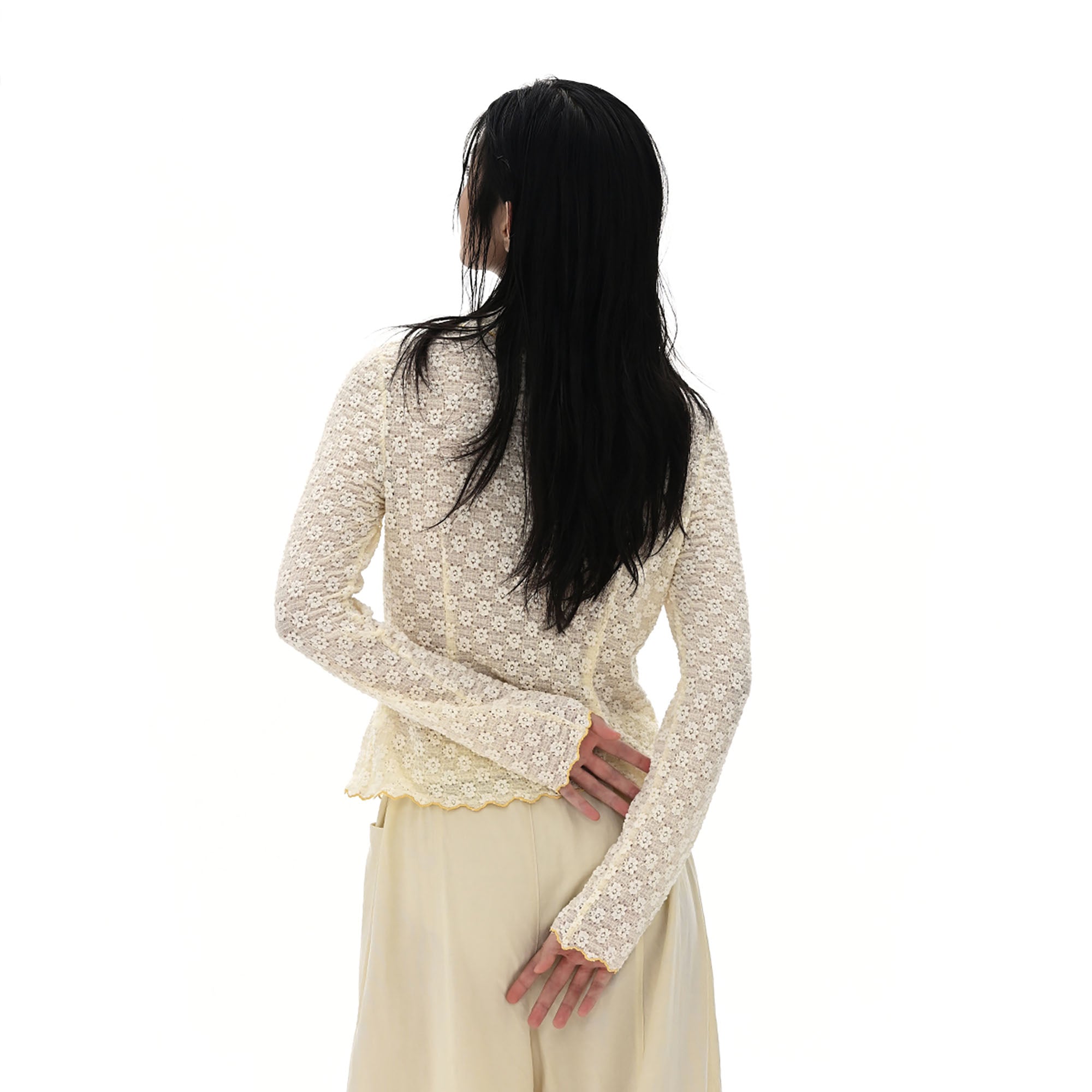 NOESE Floral-Embroidered Lace-Trimmed Cardigan