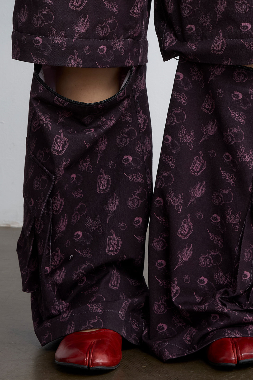 NOESE Botanical Full-Print Convertible Cargo Pants