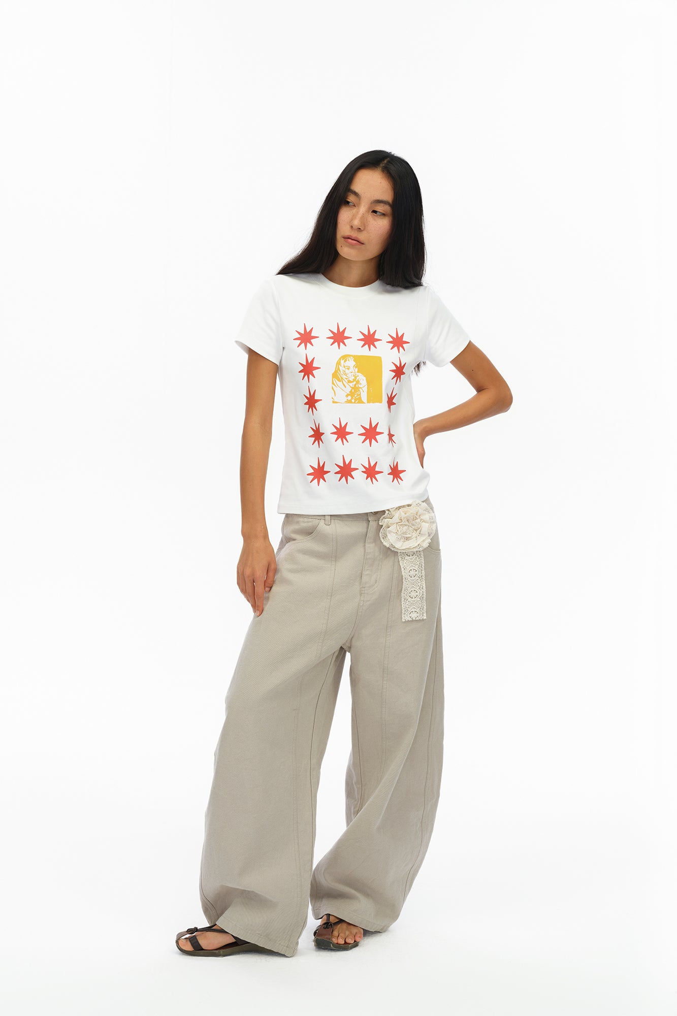 OINIMI Rosette Ribbon Bloom Brooch