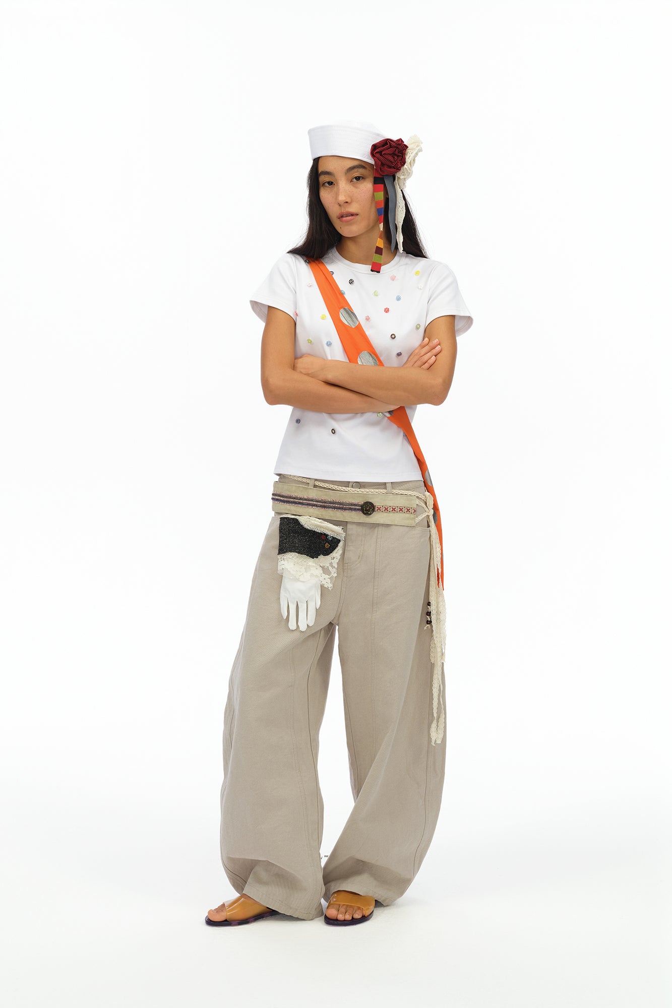 OINIMI Rosette Ribbon Bloom Brooch