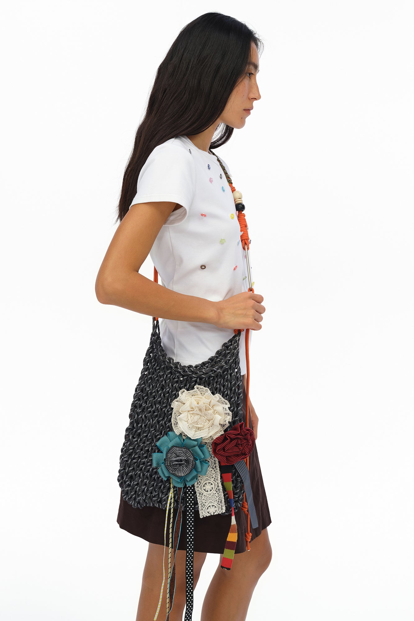 OINIMI Rosette Ribbon Bloom Brooch