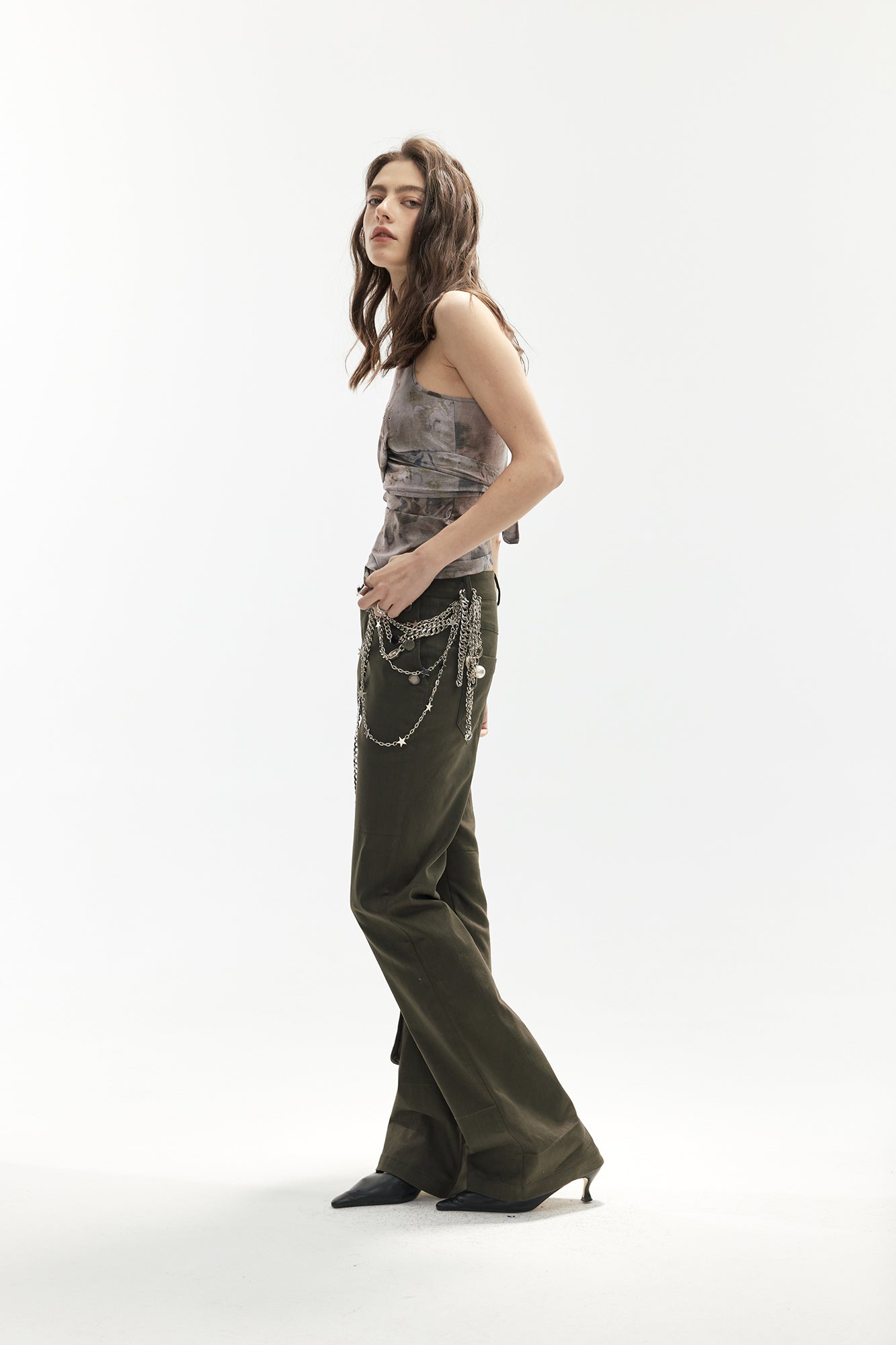 JIUWU PARK Utility Flared Cargo Pants