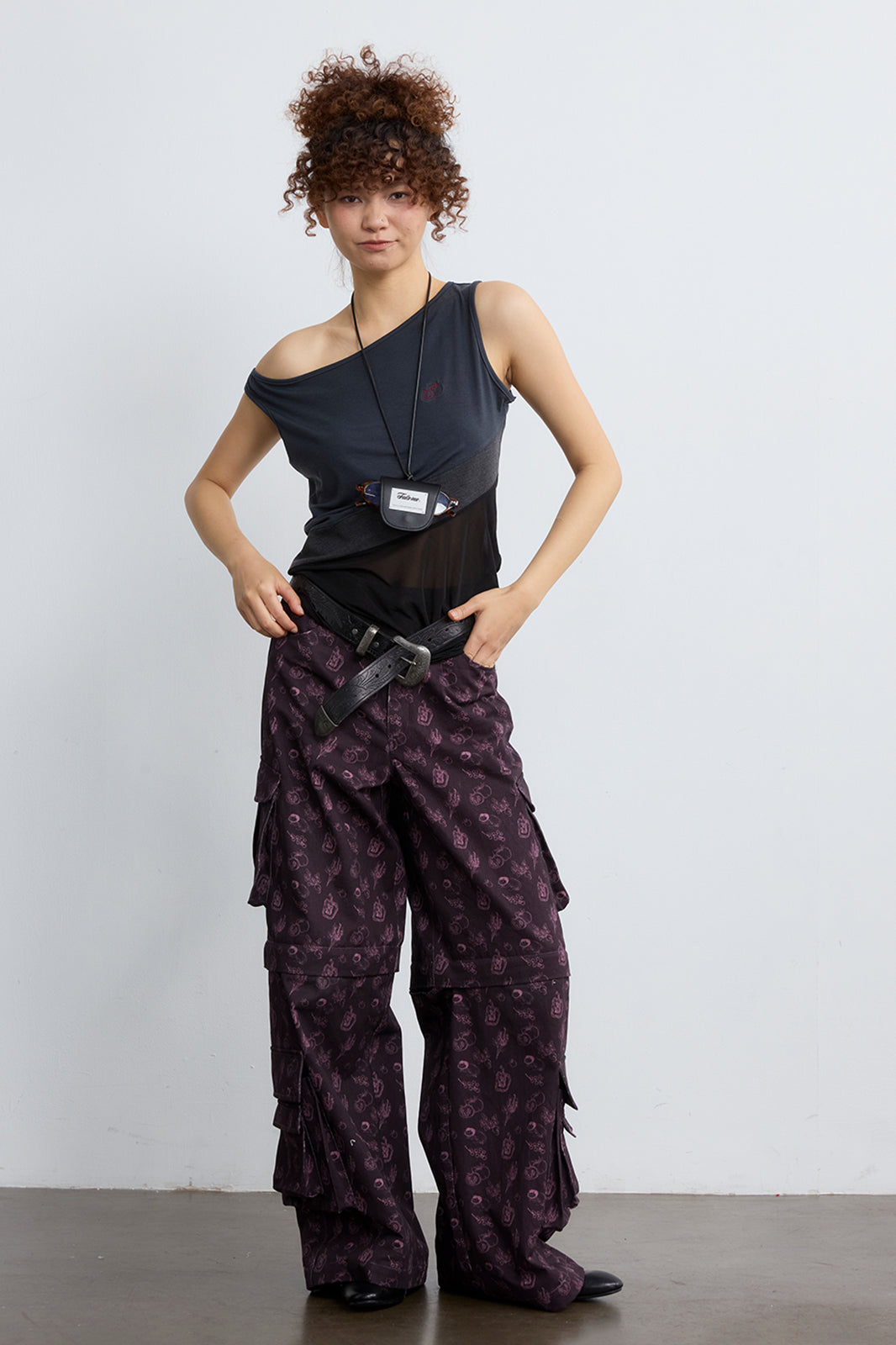 NOESE Botanical Full-Print Convertible Cargo Pants
