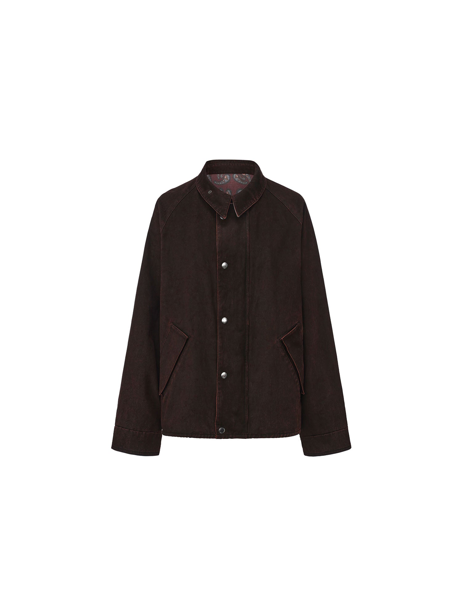 NOESE Paisley-Spliced Collar Barn Jacket