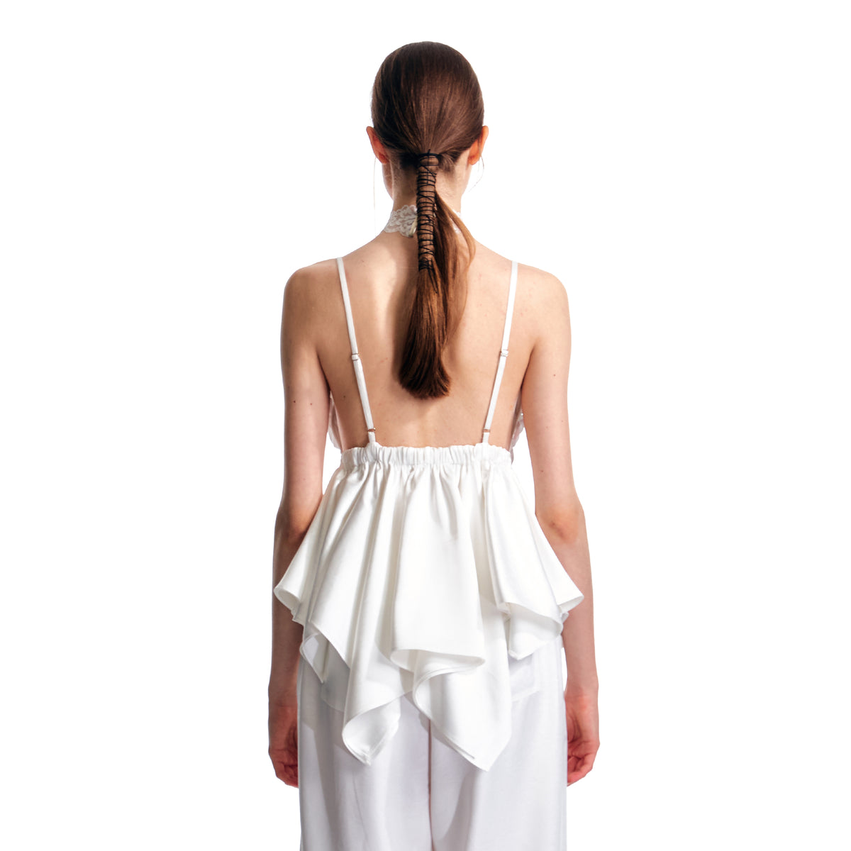 ALINNV STUDIO Bow Detail Flared Cami Top