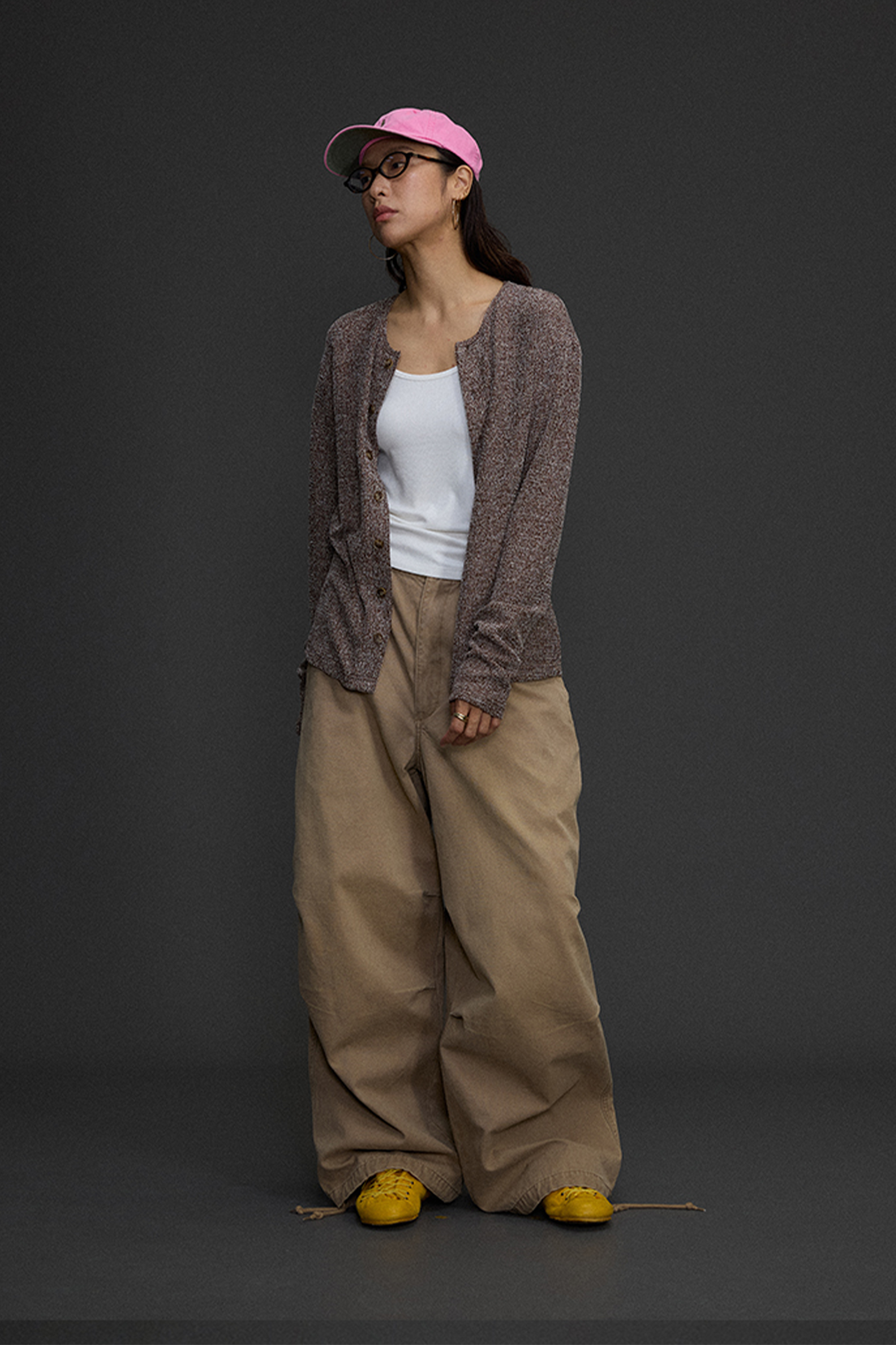 NIANJIUYIKOUER Distressed Utility Pocket Wide-Leg Pants, premium urban and streetwear designers apparel on PROJECTISR.com, NIANJIUYIKOUER