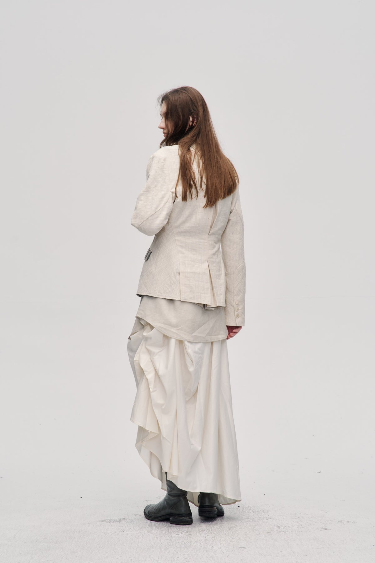 ILNya Nieternite Nifutur Reversible Spliced Notch-Lapel Jacket — full body