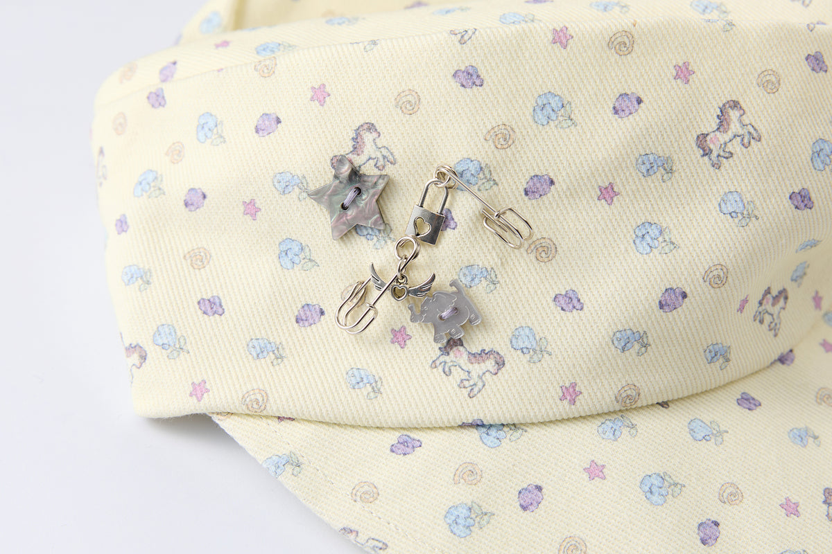 BETWEENAND Pony Full-Print Denim Cadet Cap