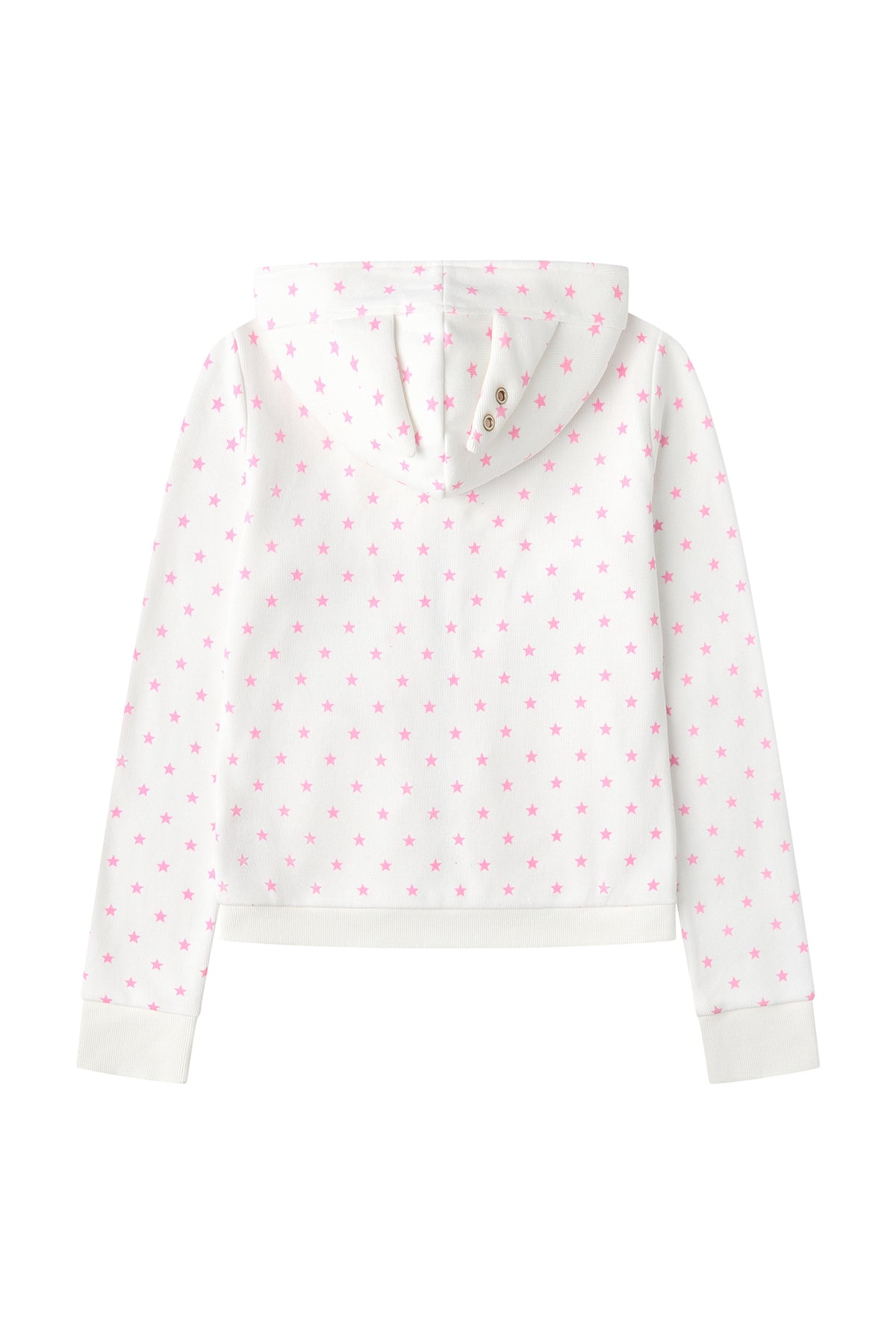 BETWEENAND Glitter Star Full-Print Slim Zip-Up Hoodie