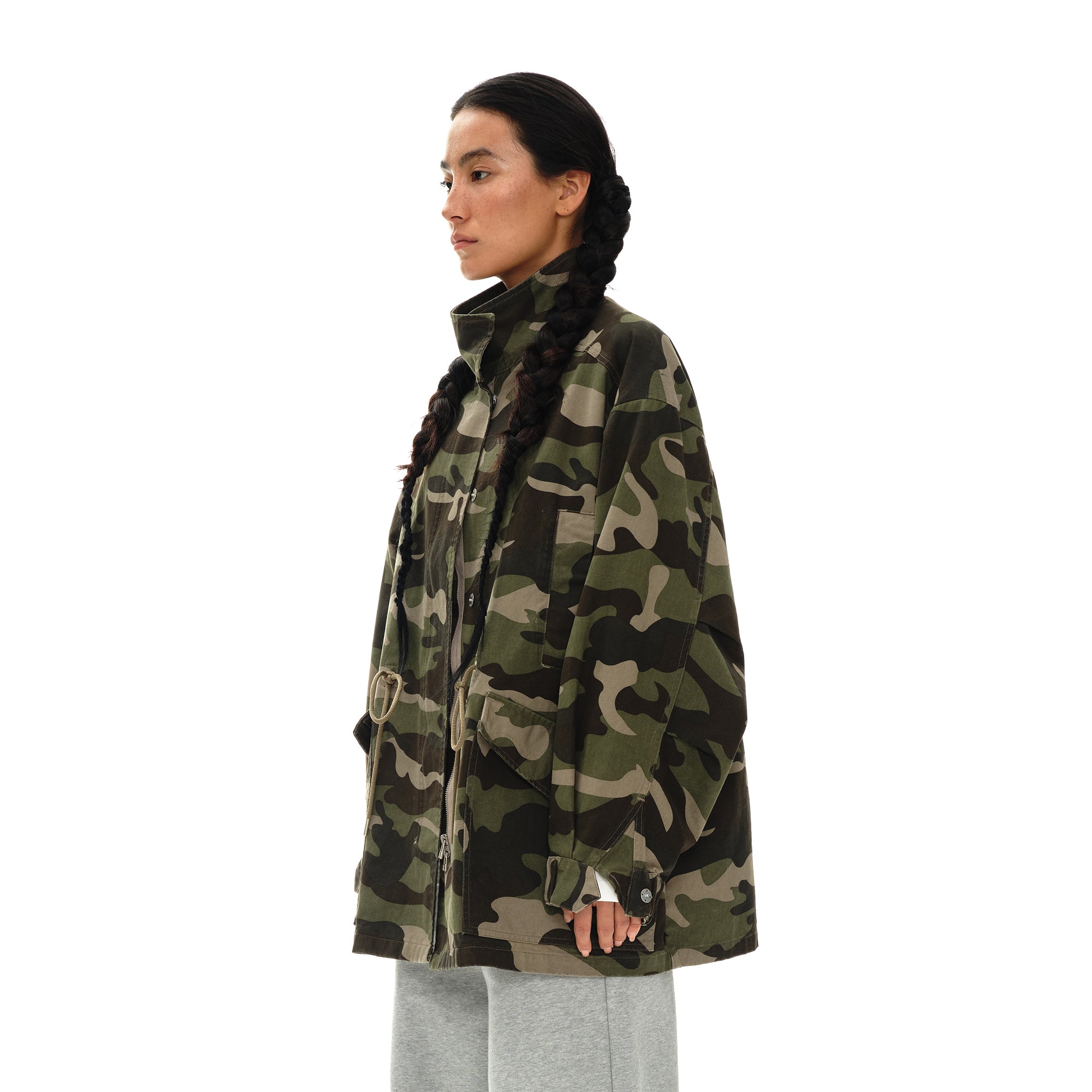 OINIMI Camo Tactical Drawstring Field Jacket