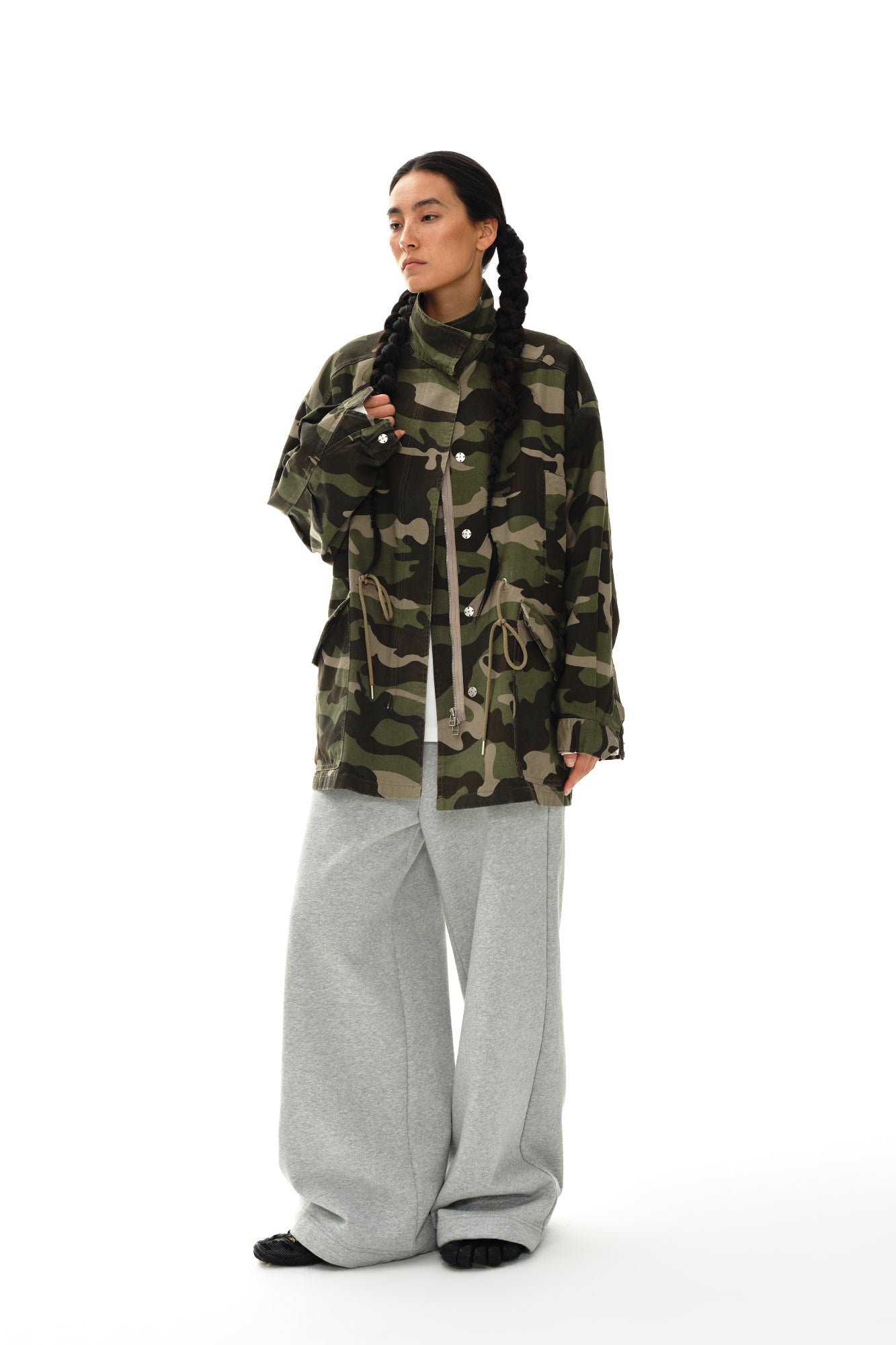 OINIMI Camo Tactical Drawstring Field Jacket