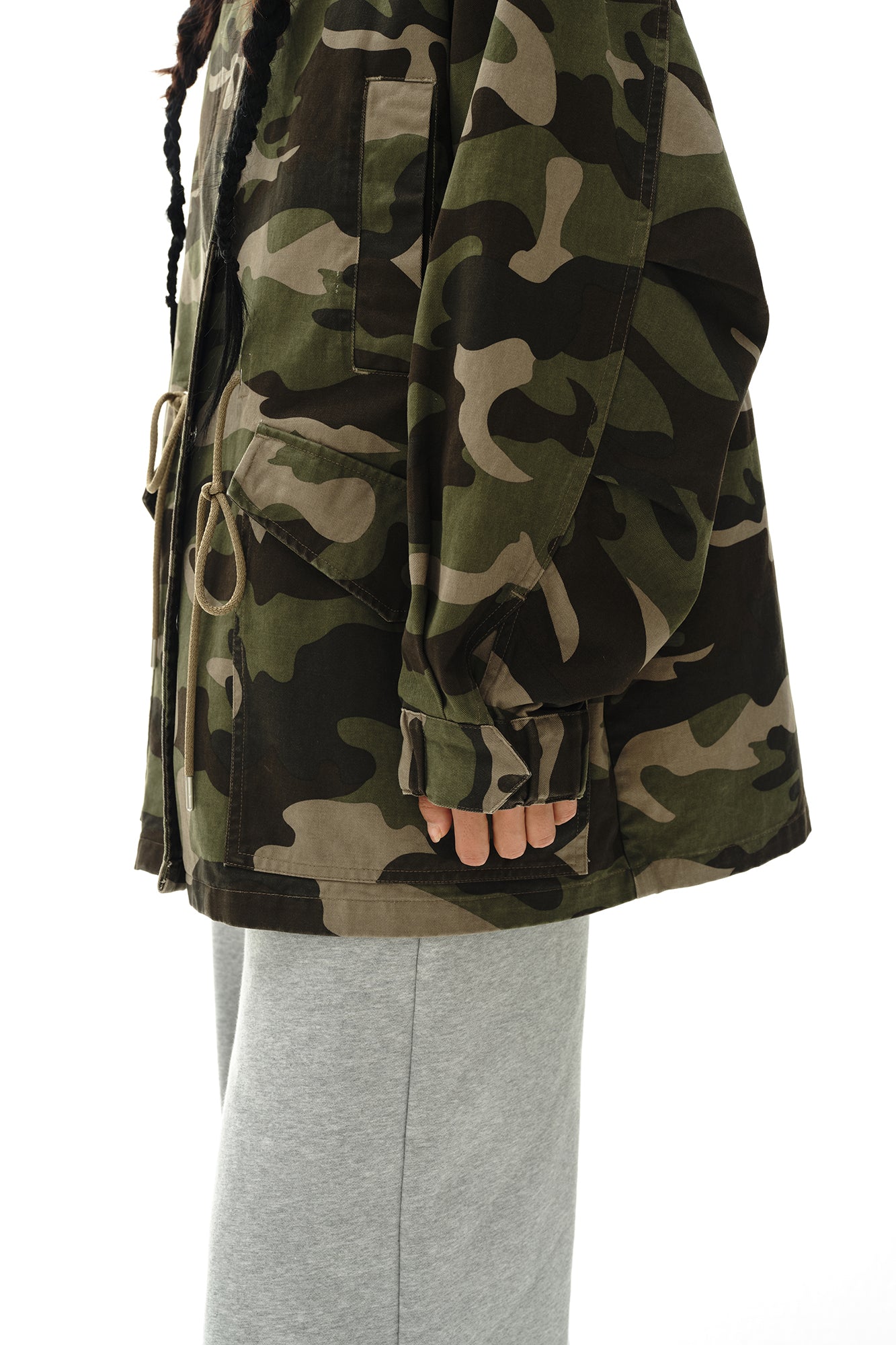 OINIMI Camo Tactical Drawstring Field Jacket
