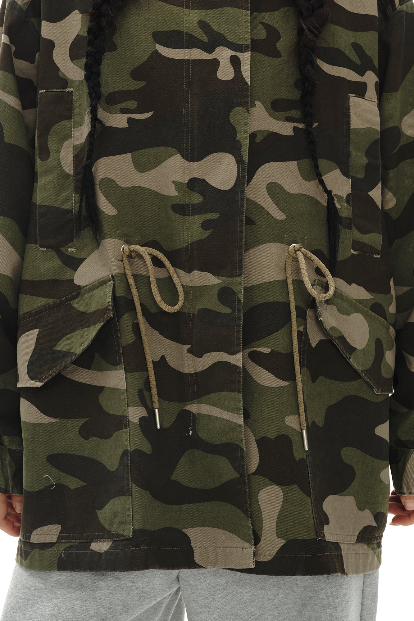 OINIMI Camo Tactical Drawstring Field Jacket