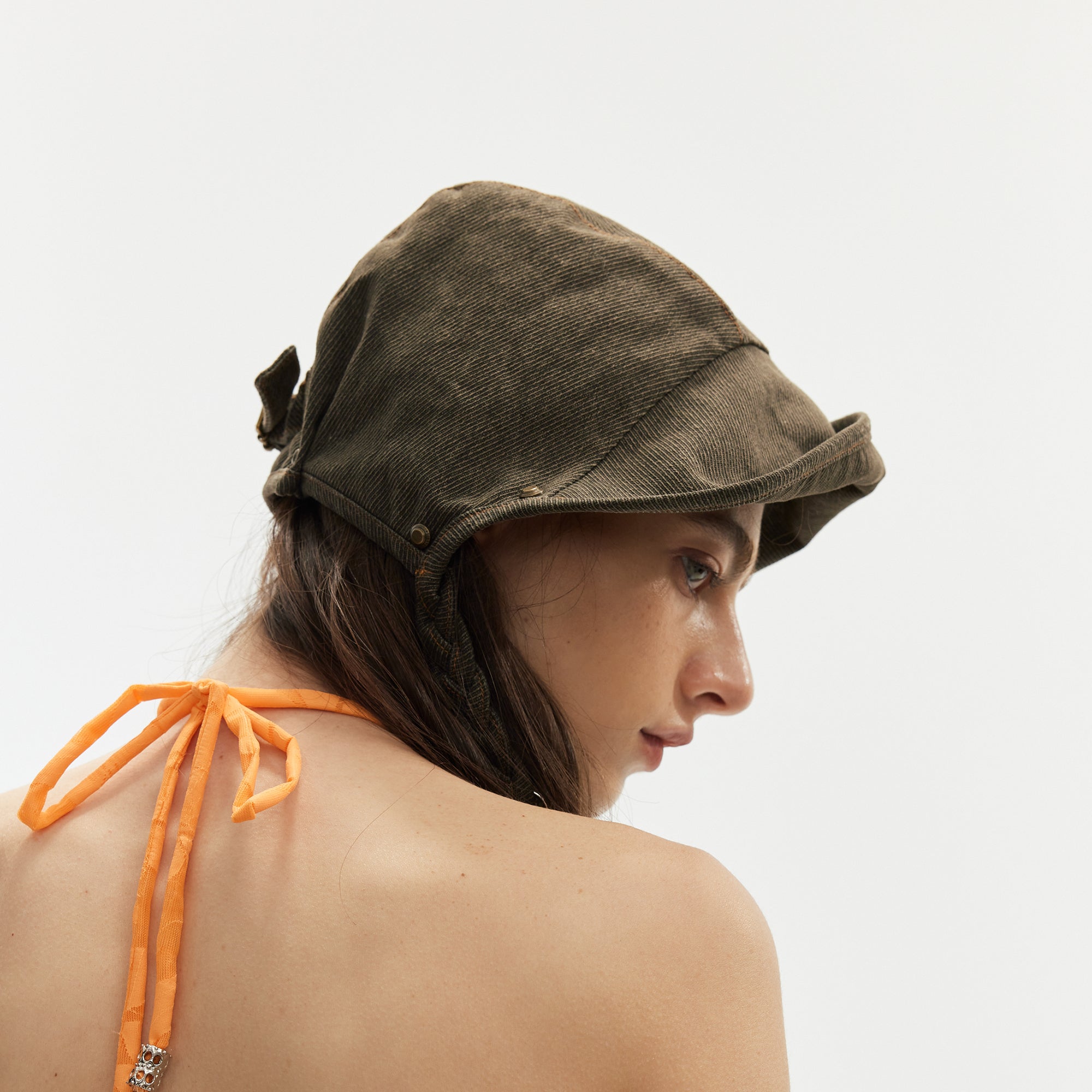 JIUWU PARK Washed Denim Workwear Bucket Hat