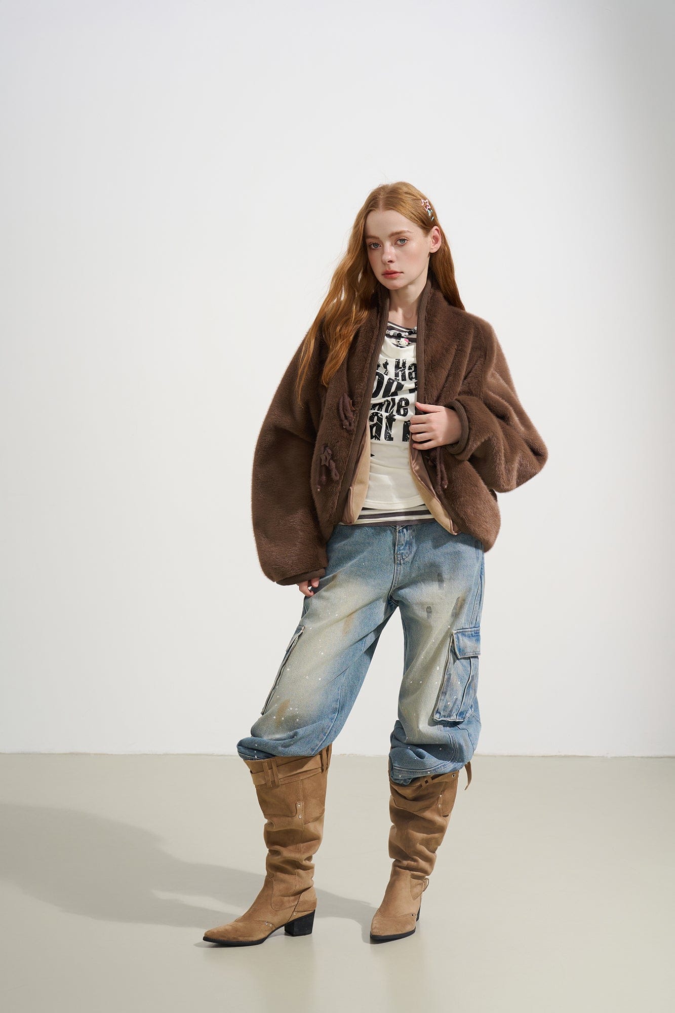 SOFITTE Splatter Stain Utility Cargo Jeans