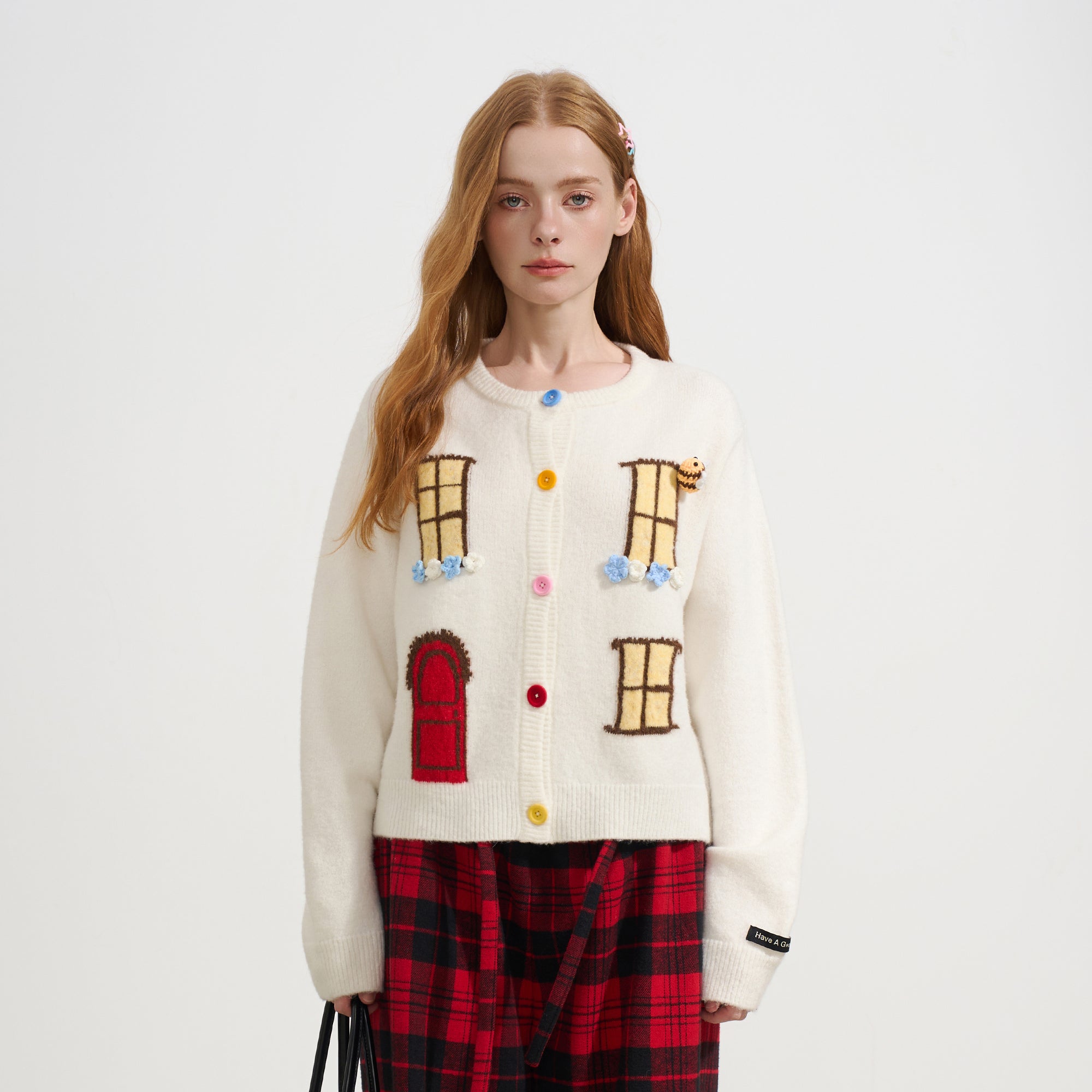 SOFITTE Flowers & Bees Window Embellished Cardigan