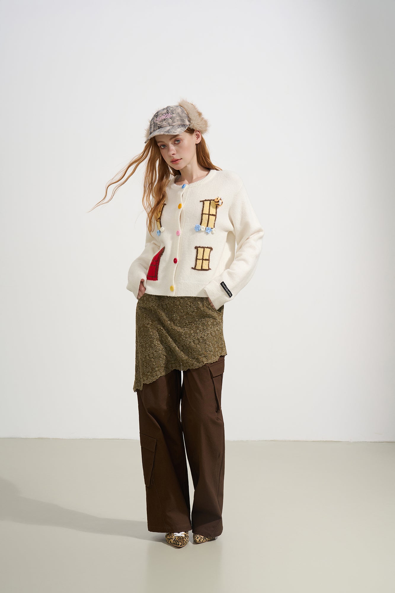 SOFITTE Flowers & Bees Window Embellished Cardigan