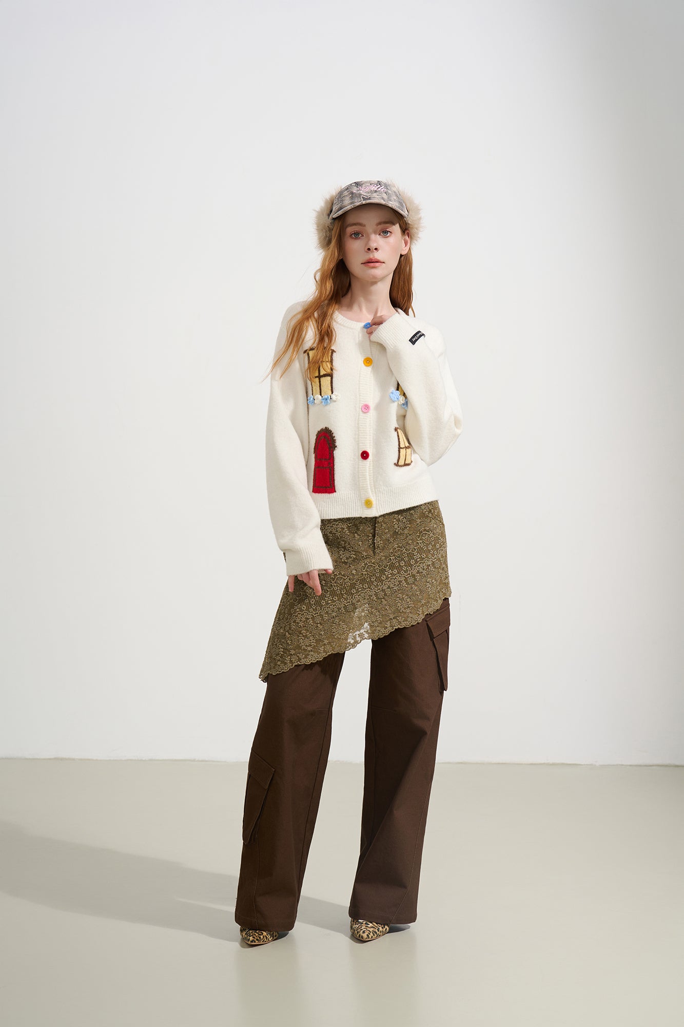 SOFITTE Flowers & Bees Window Embellished Cardigan