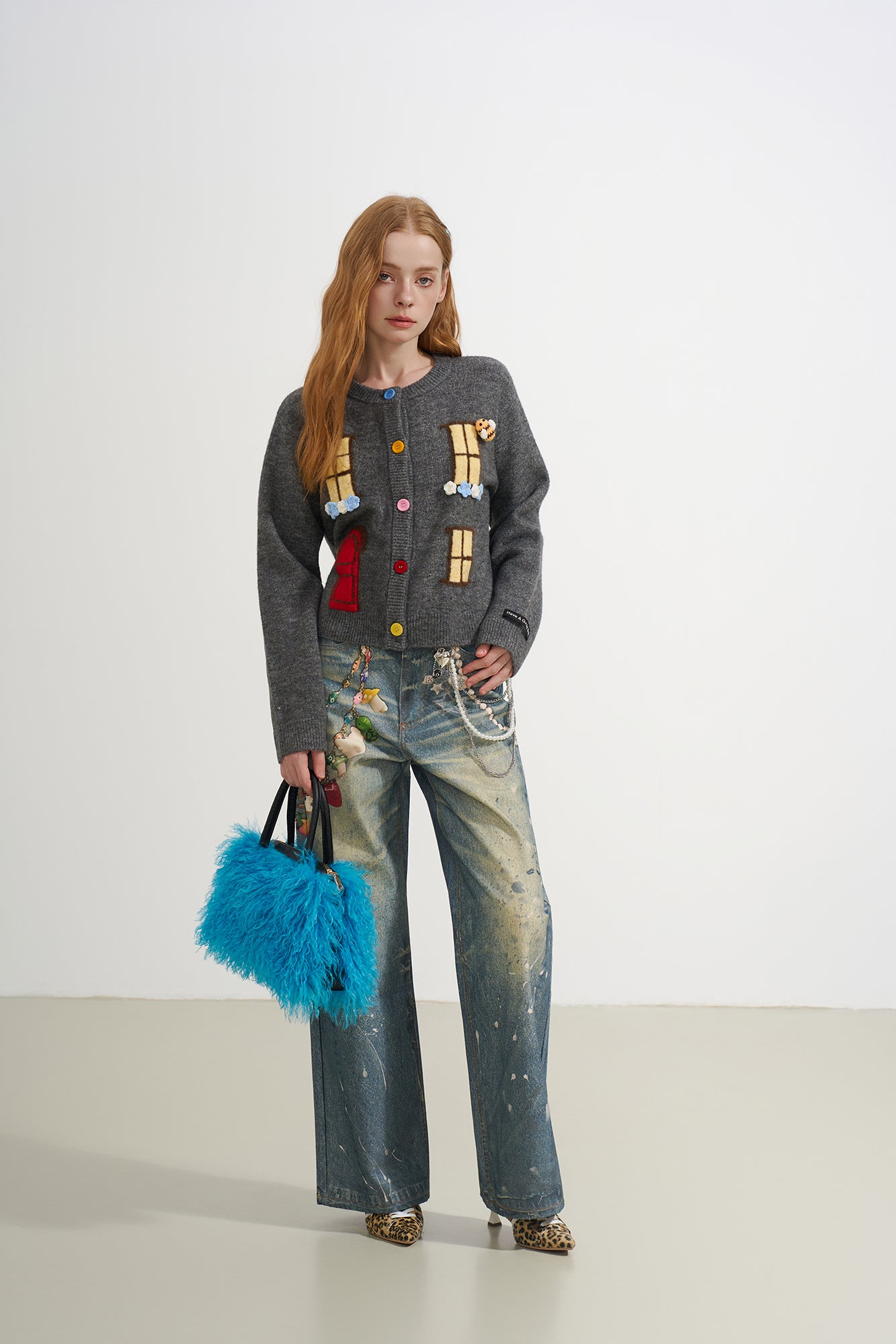 SOFITTE Flowers & Bees Window Embellished Cardigan