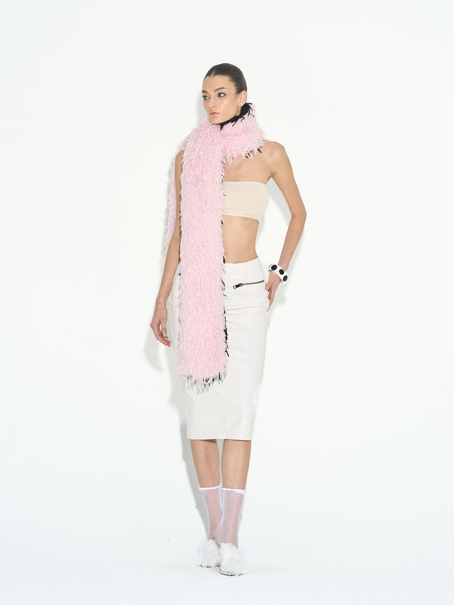 NEVER OFFEND L ANGEL Shaggy Faux Fur Scarf