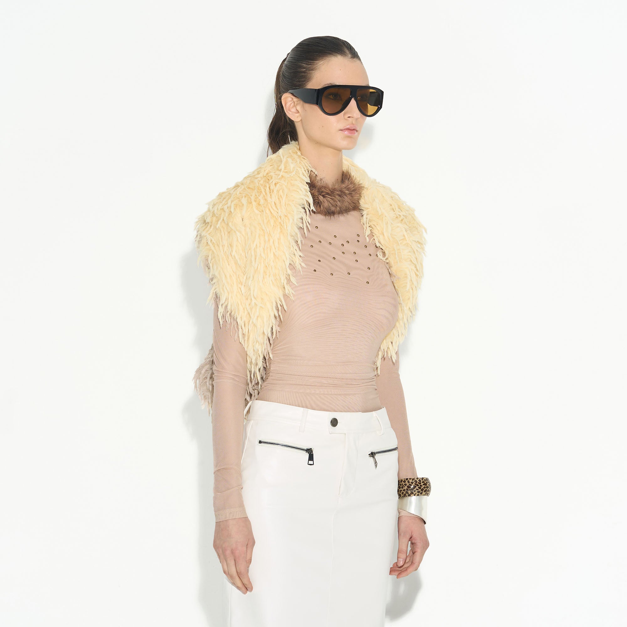 NEVER OFFEND L ANGEL Shaggy Faux Fur Scarf