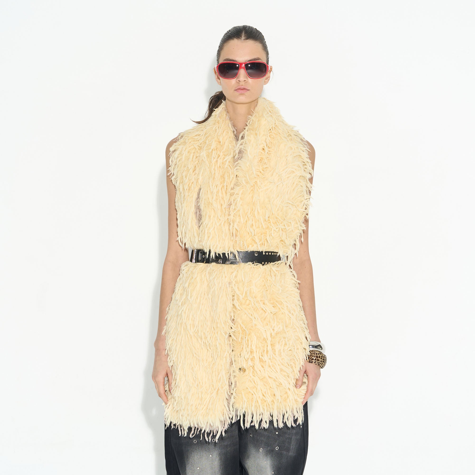 NEVER OFFEND L ANGEL Shaggy Faux Fur Scarf