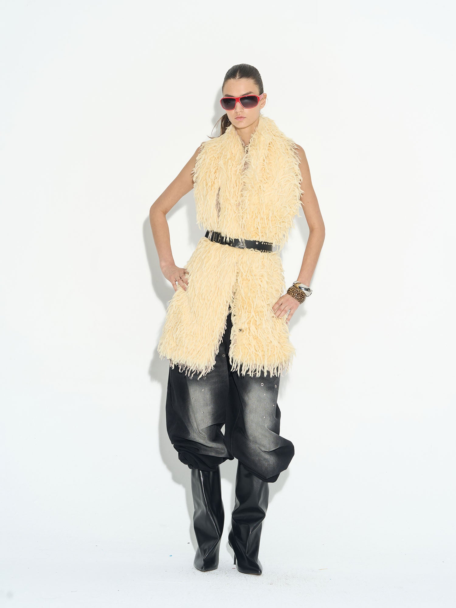 NEVER OFFEND L ANGEL Shaggy Faux Fur Scarf