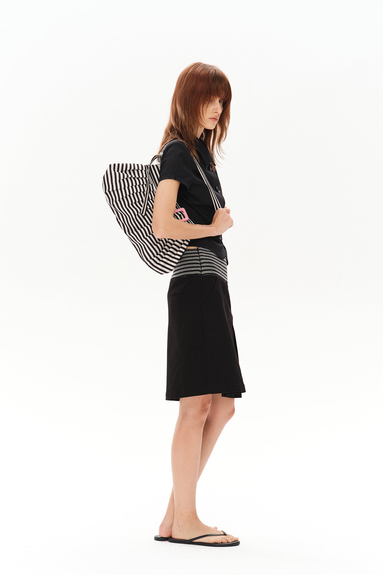 COSTUSTOOT Pleated Buckle Shoulder Bag