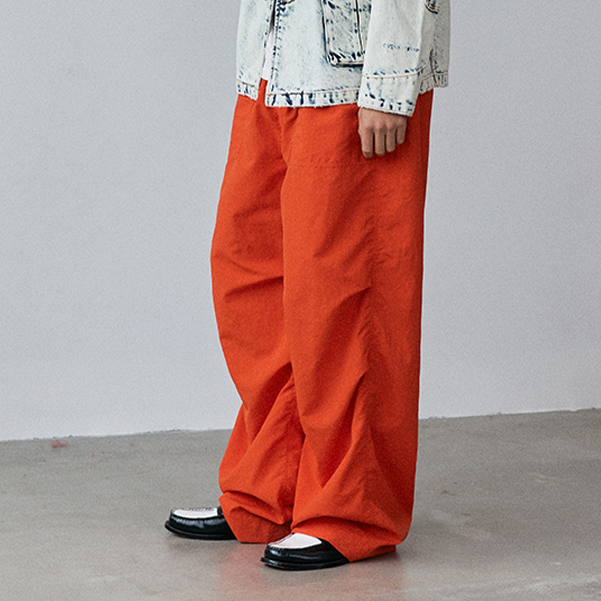 NIANJIUYIKOUER Nylon Paratrooper Straight-Leg Pants, premium urban and streetwear designers apparel on PROJECTISR.com, NIANJIUYIKOUER