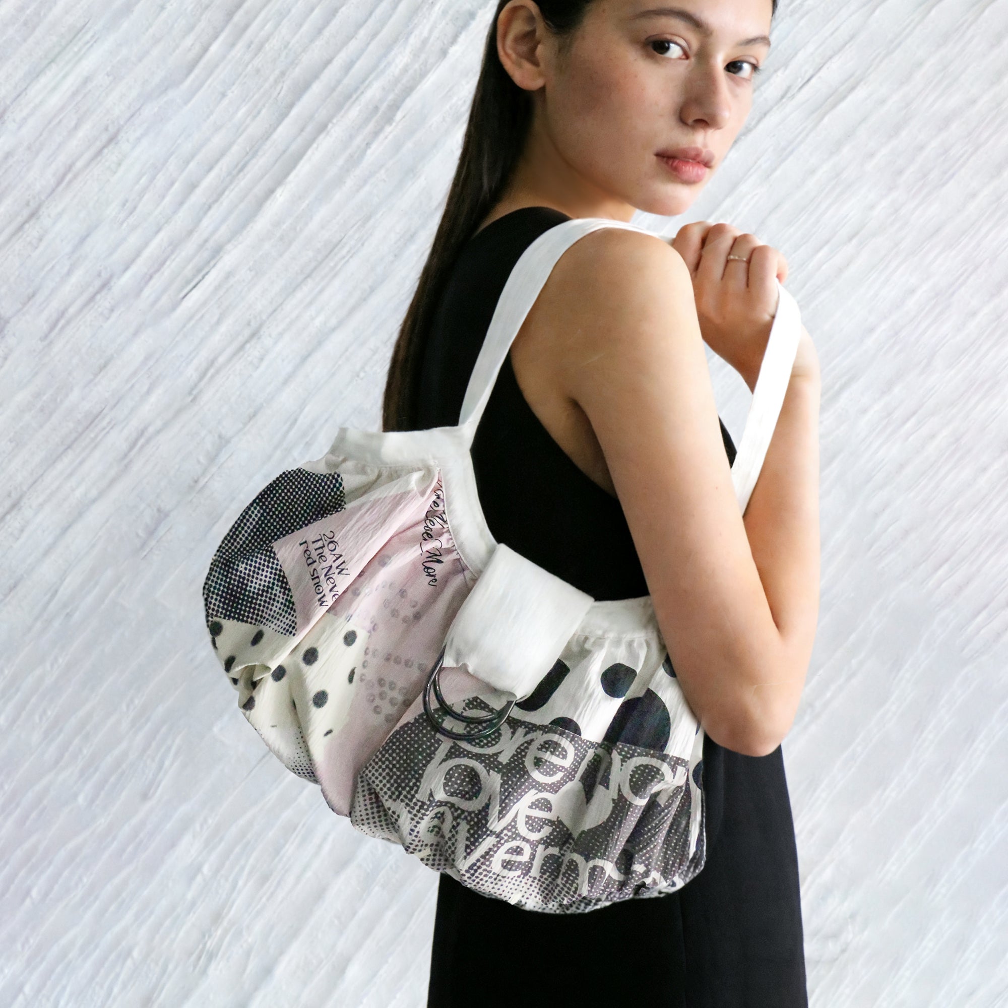 THE NEVERMORE Polka-Dot Collage Shoulder Bag