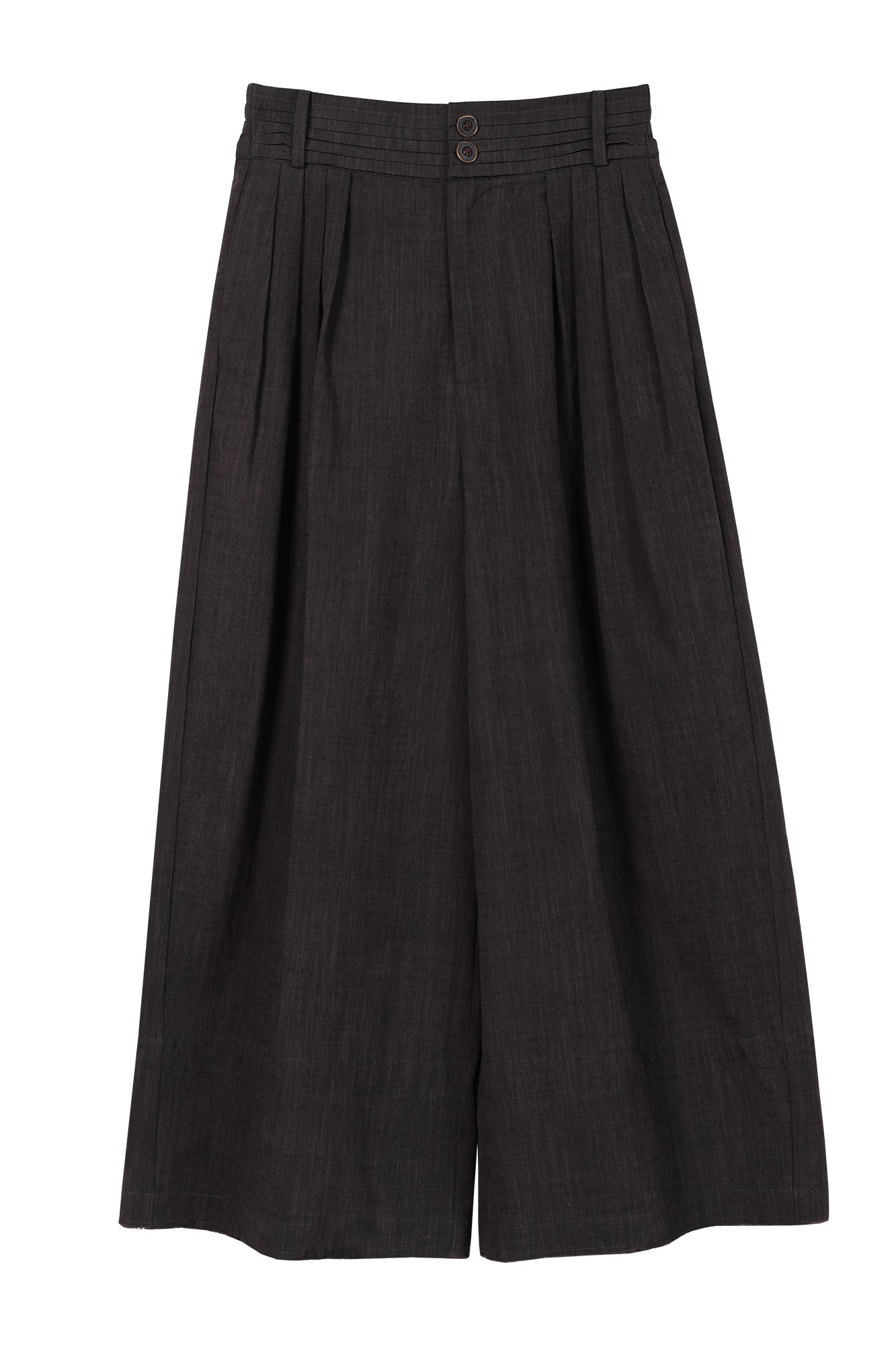 INCH LIM Pleated Wide-Leg Cinch-Hem Pants