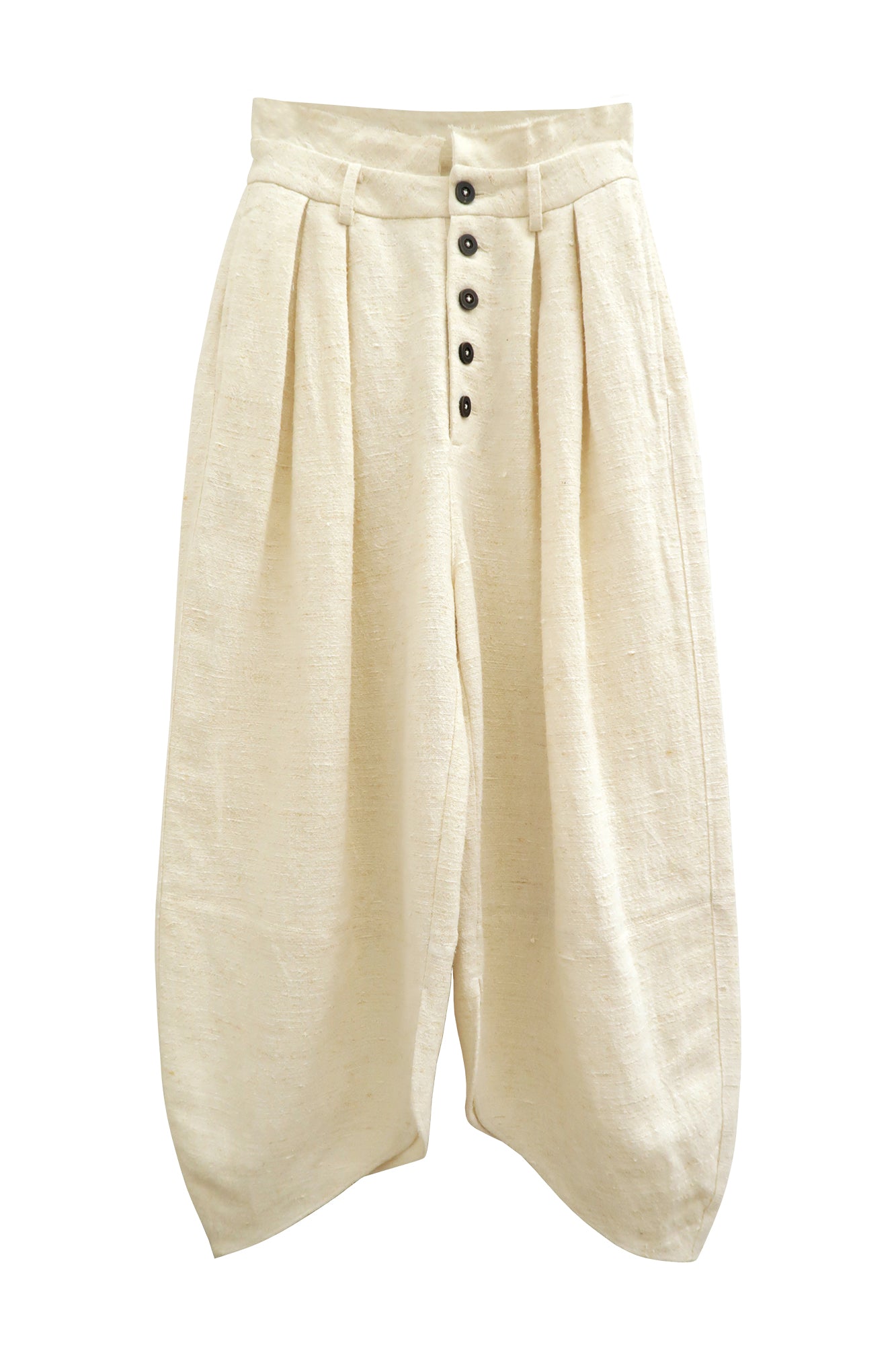 INCH LIM Pleated Split-Hem Curved-Leg Pants